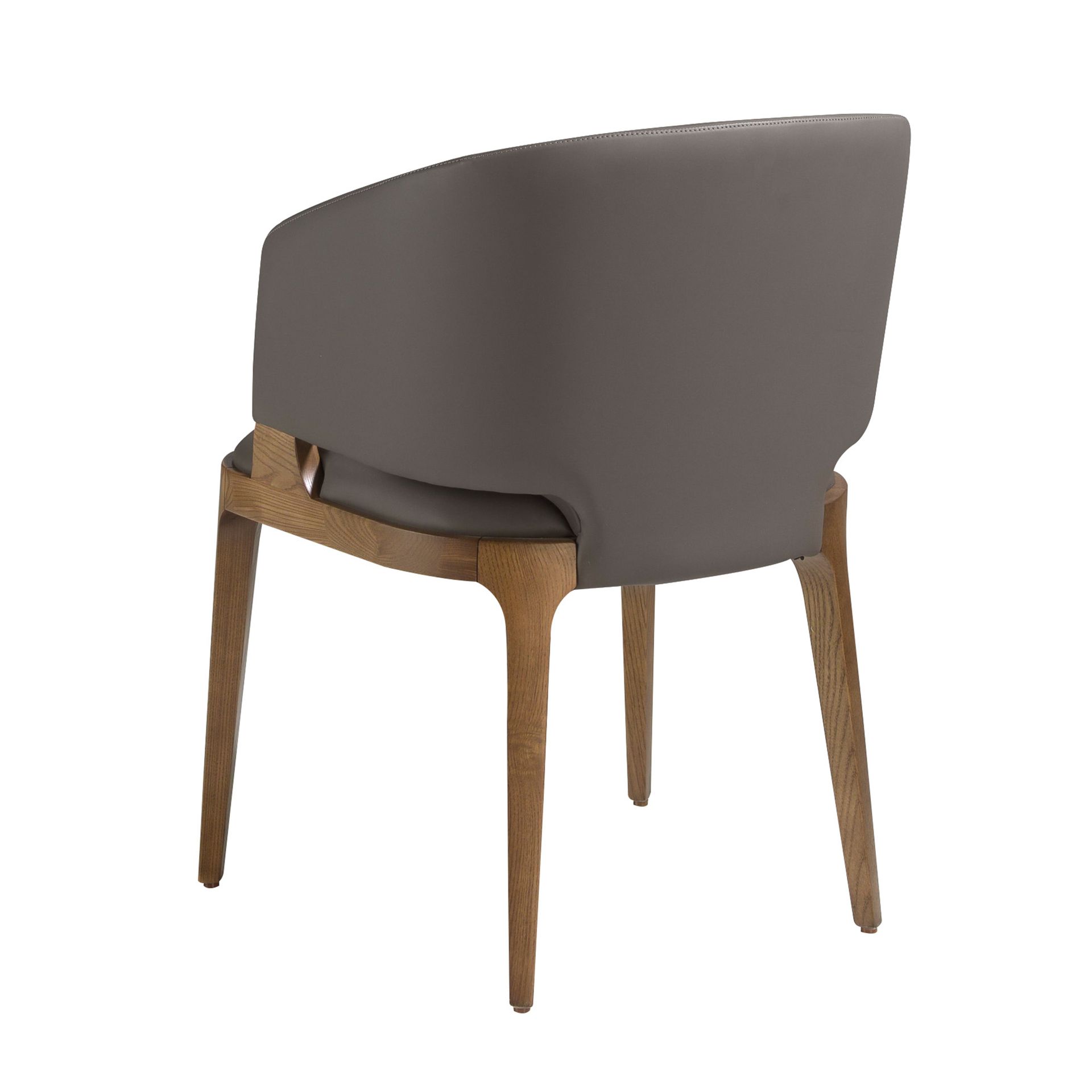 Dark mink leatherette chair