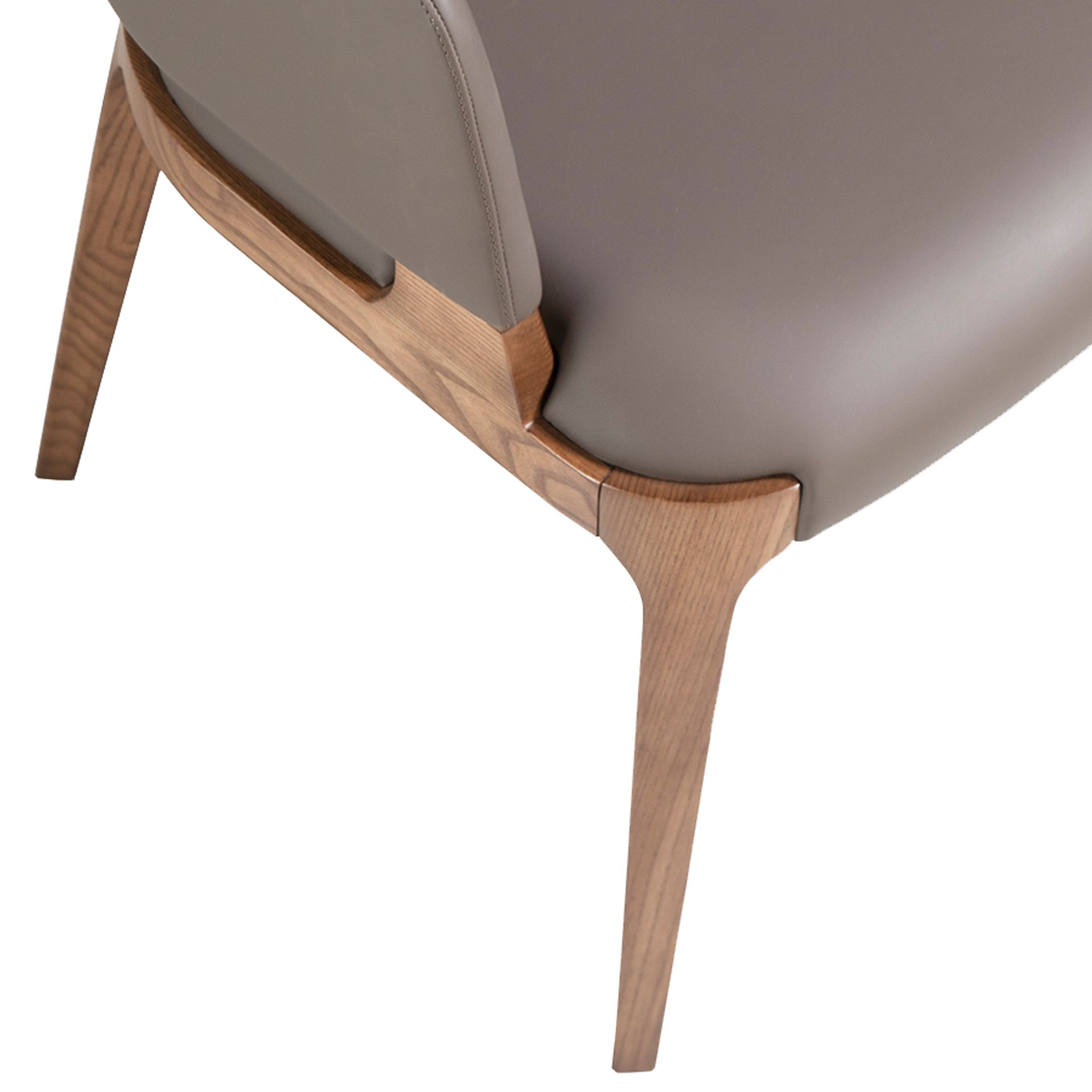 Dark mink leatherette chair