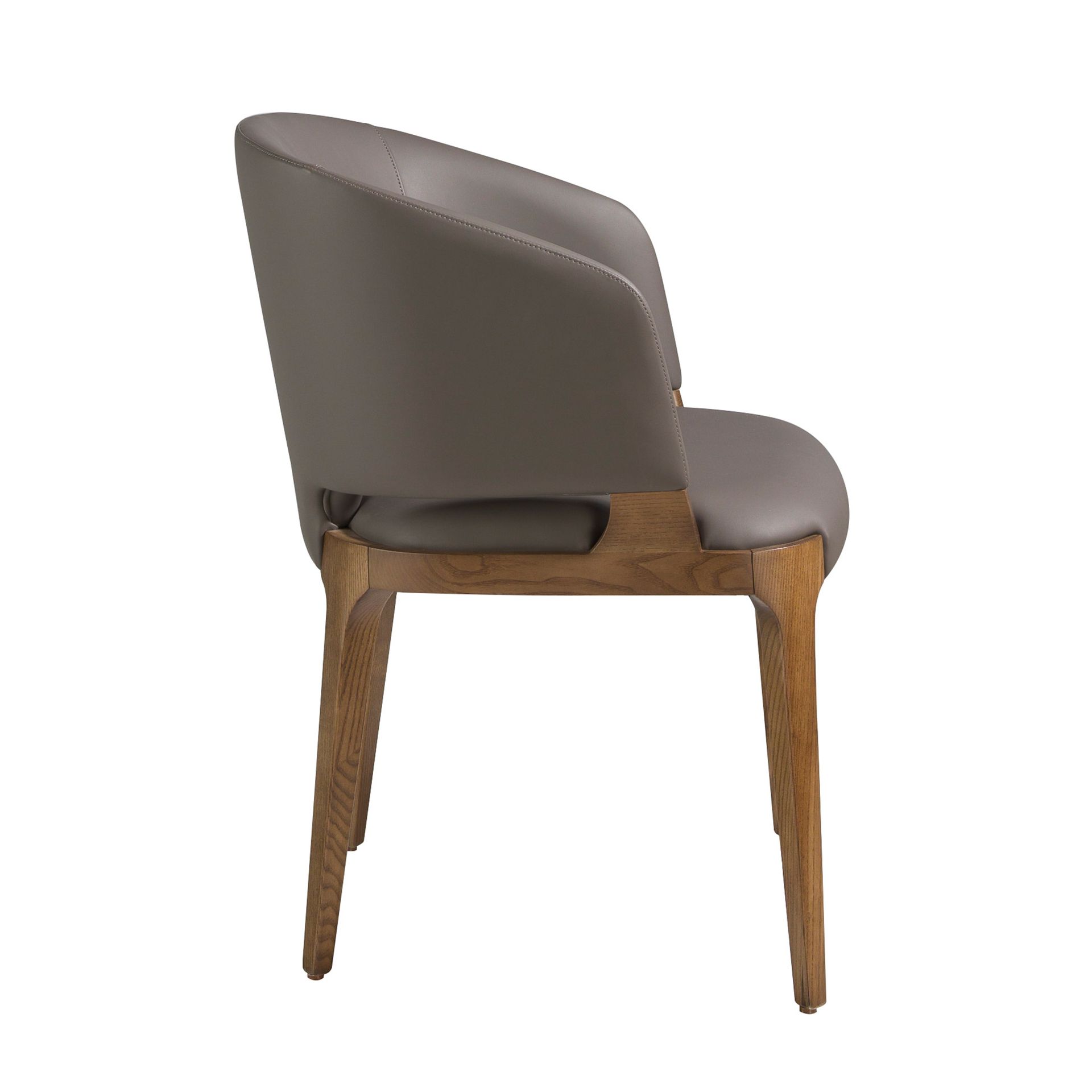 Dark mink leatherette chair