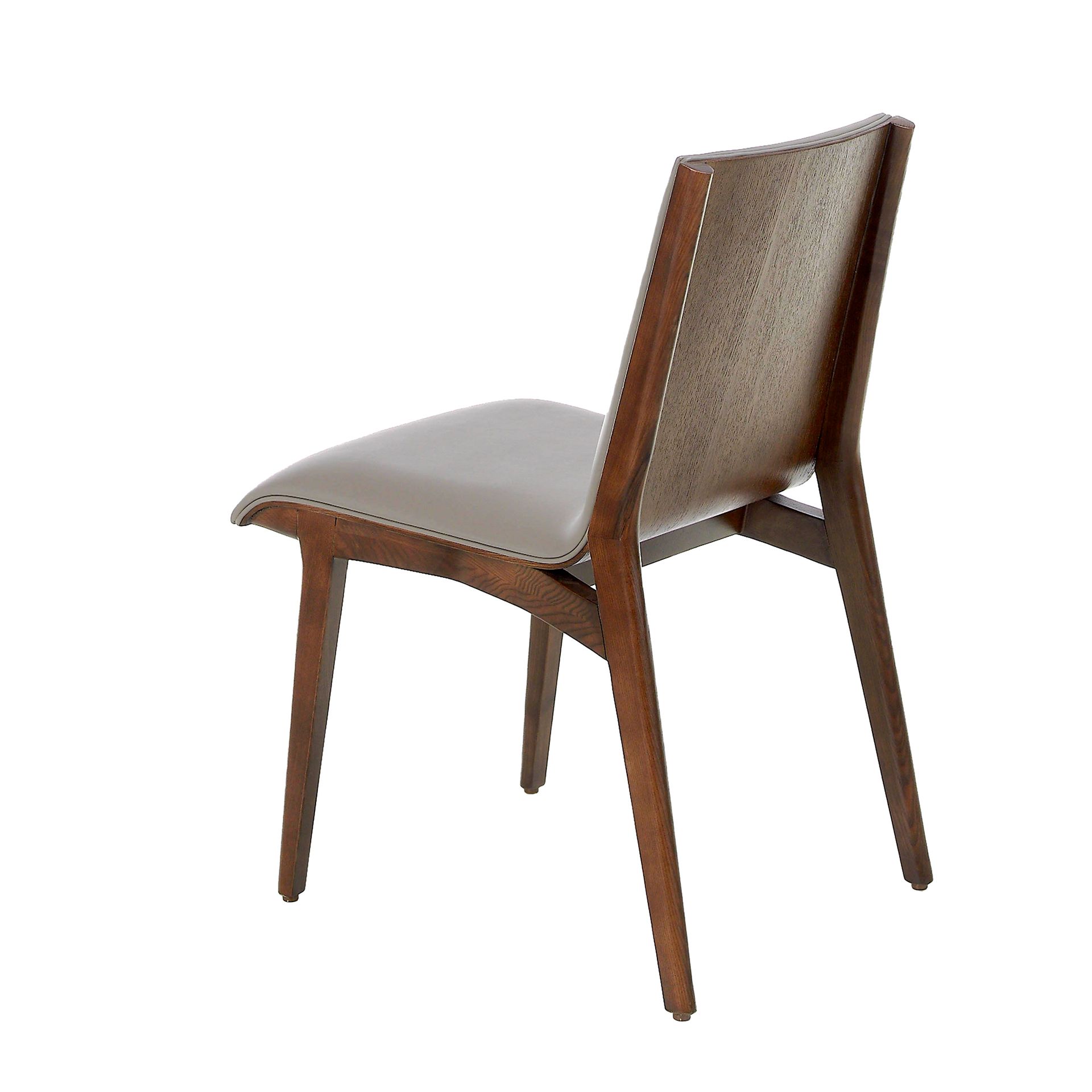 Dark mink leatherette chair