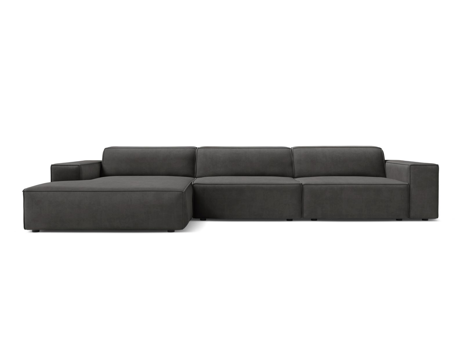 Velvet Modular Left Corner Sofa, "Jodie", 4 Seats, 284x162x77