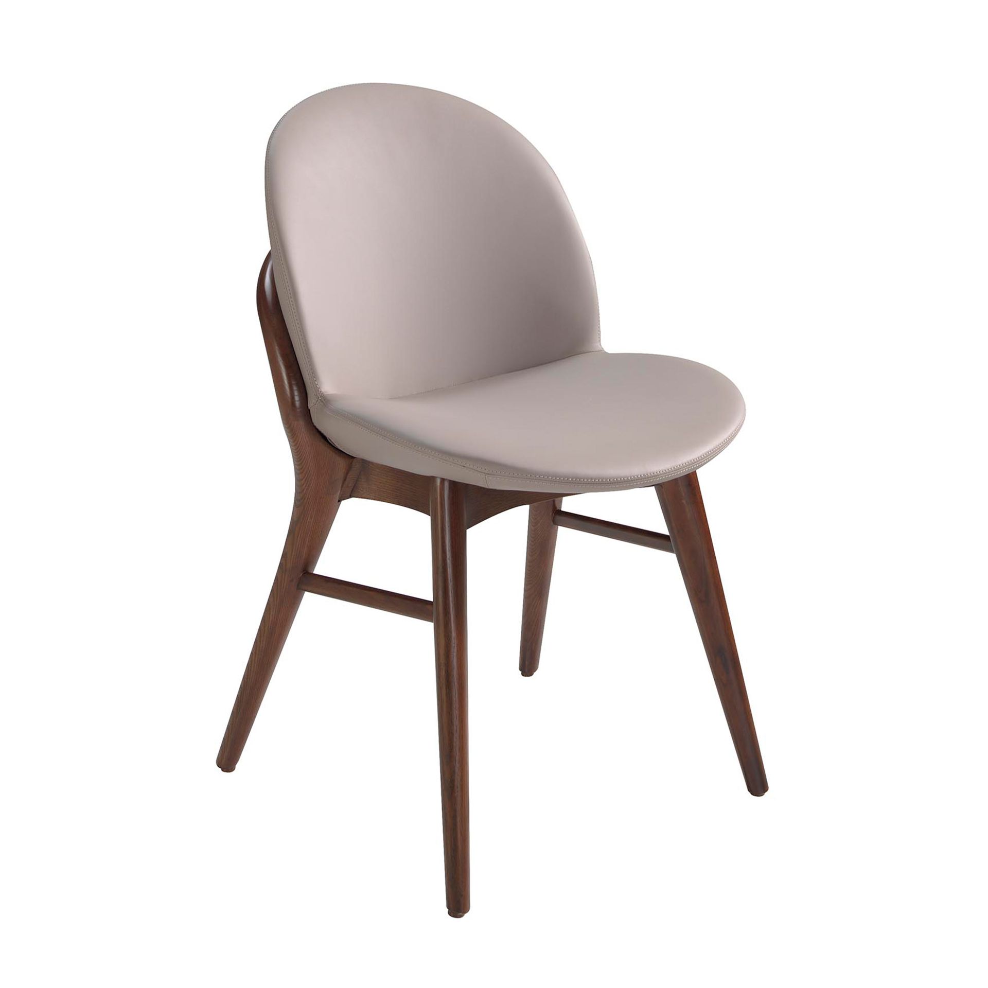 Dark mink leatherette chair