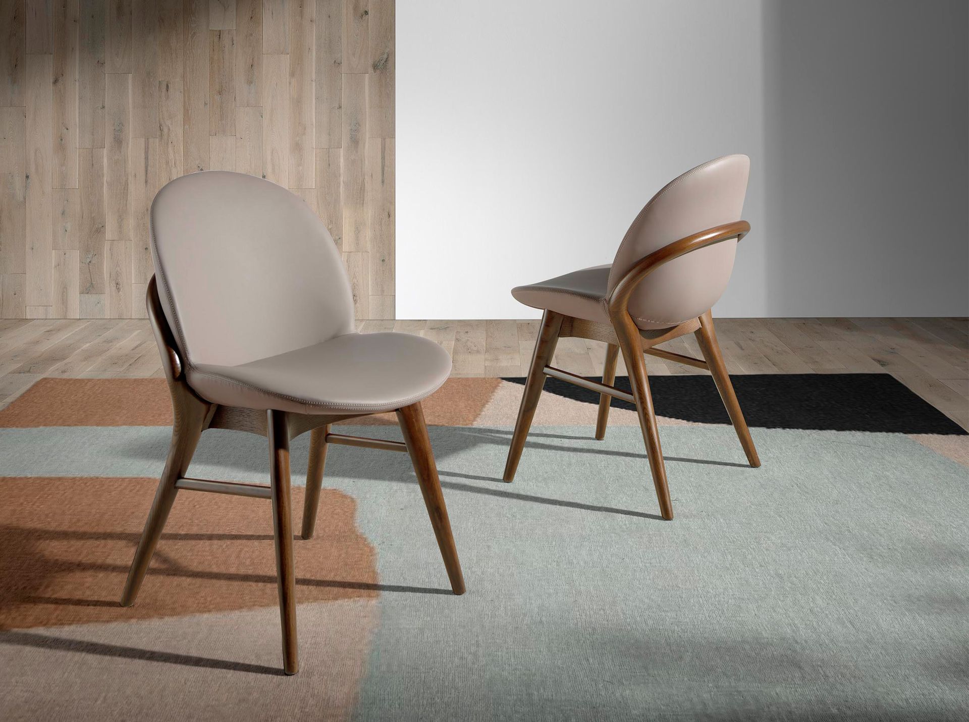 Dark mink leatherette chair