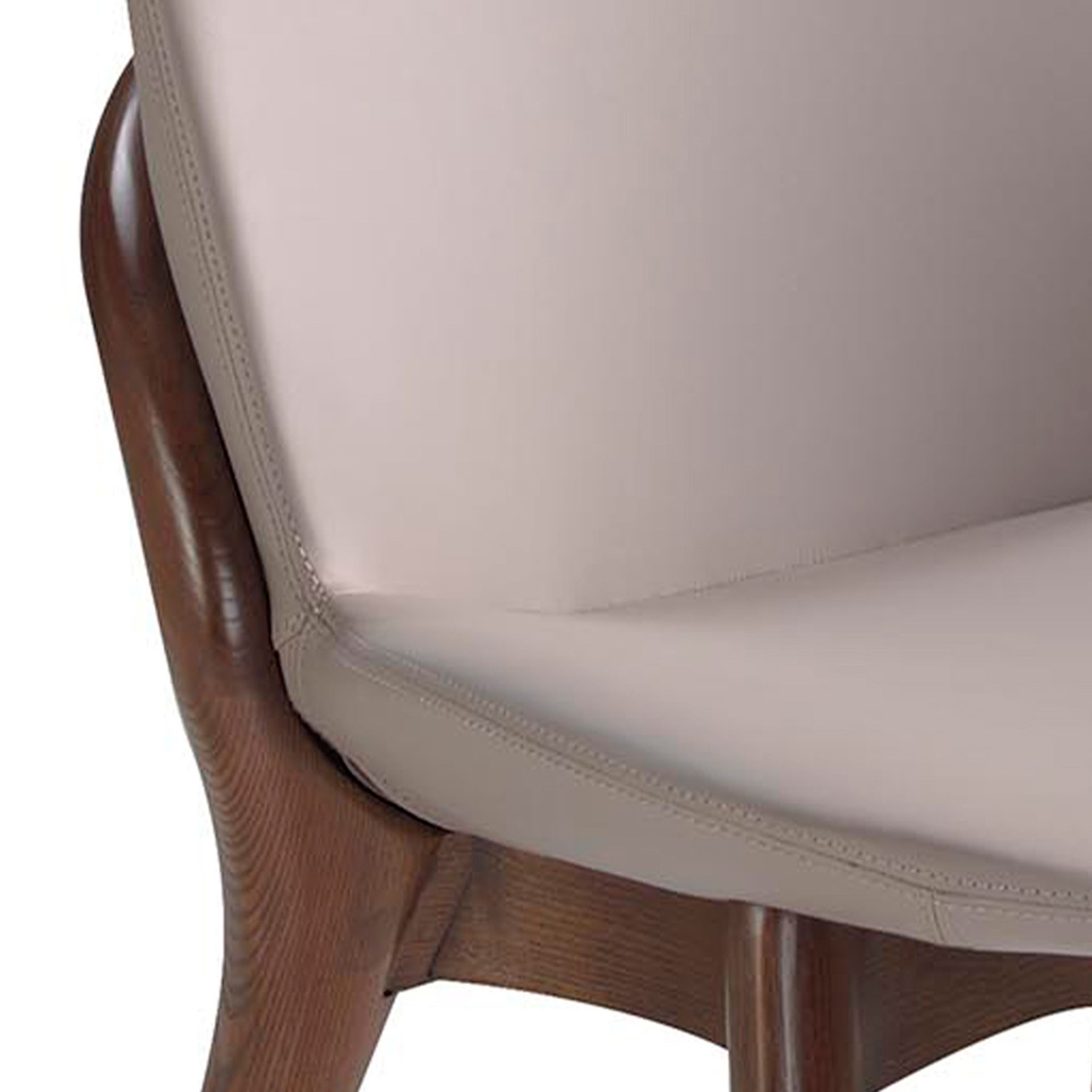 Dark mink leatherette chair