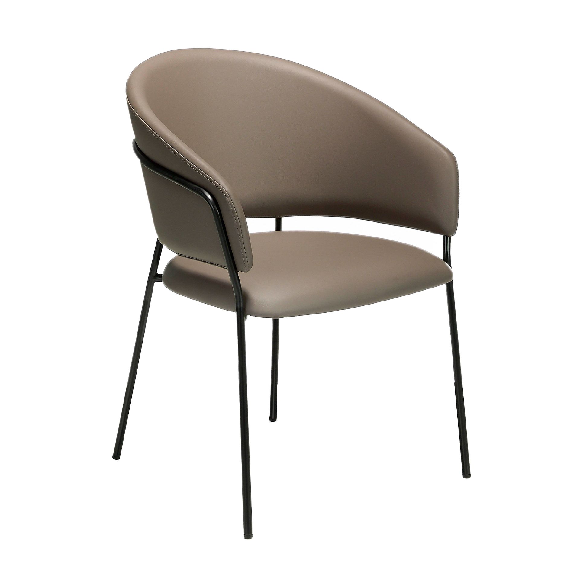 Dark mink leatherette chair