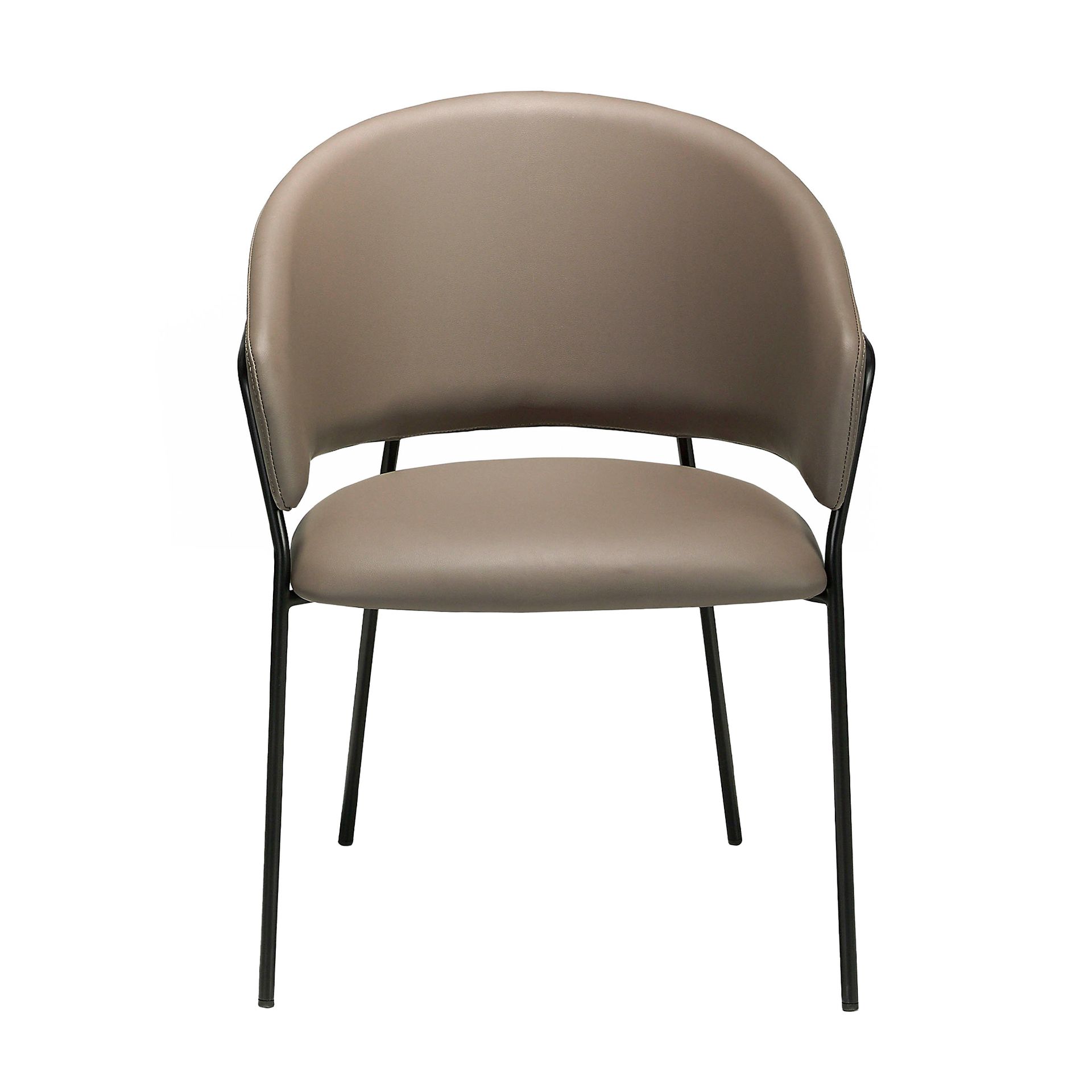Dark mink leatherette chair