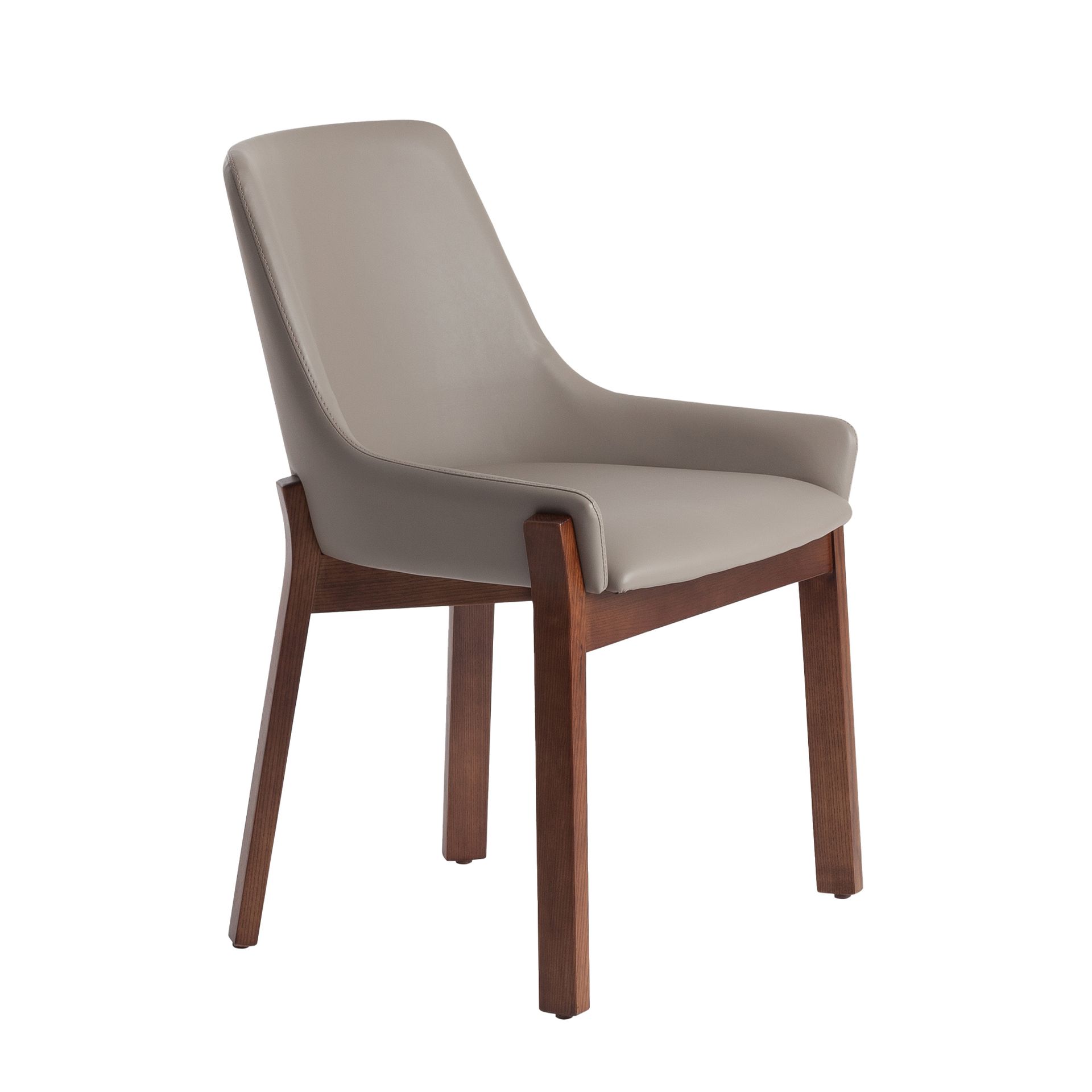 Dark mink leatherette chair