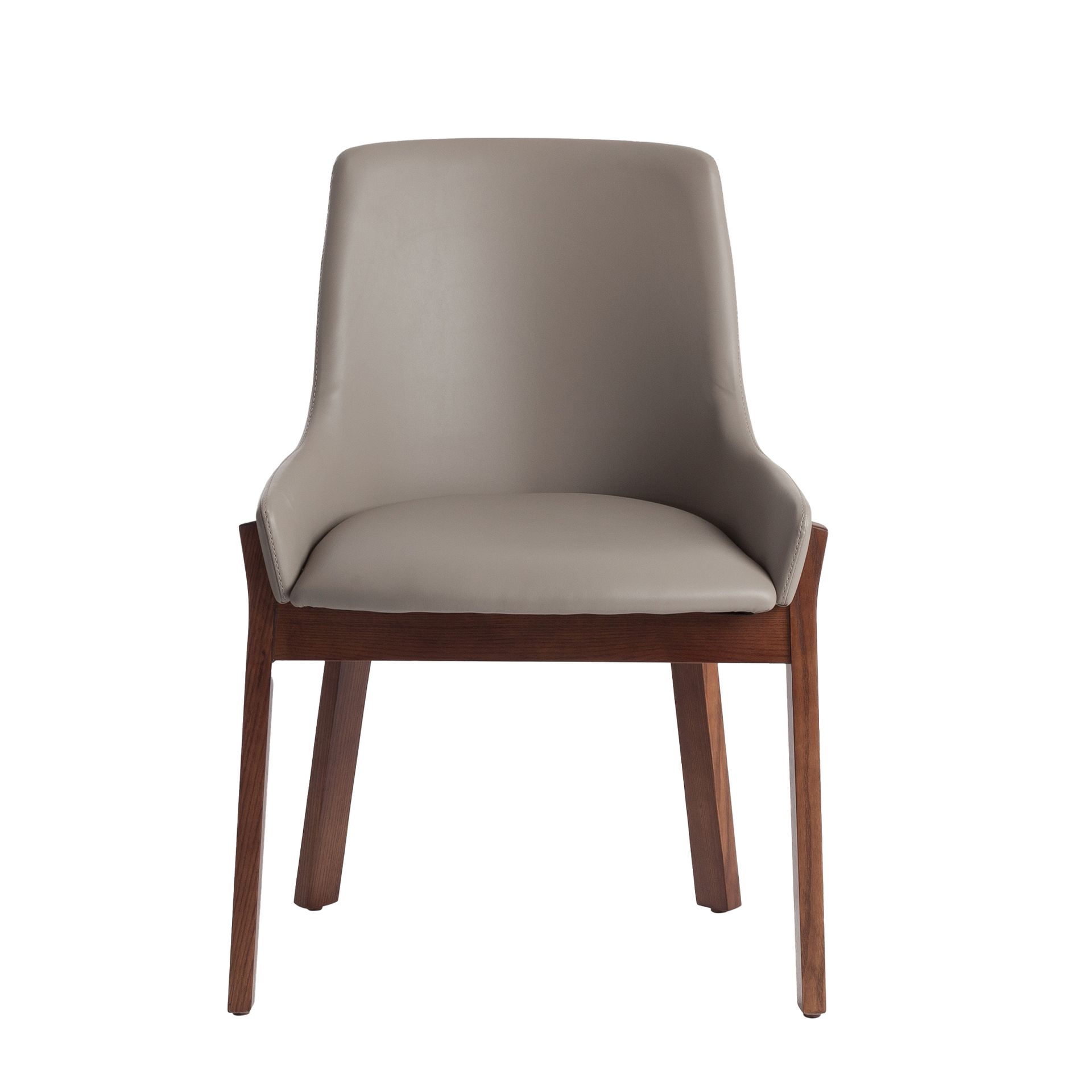 Dark mink leatherette chair
