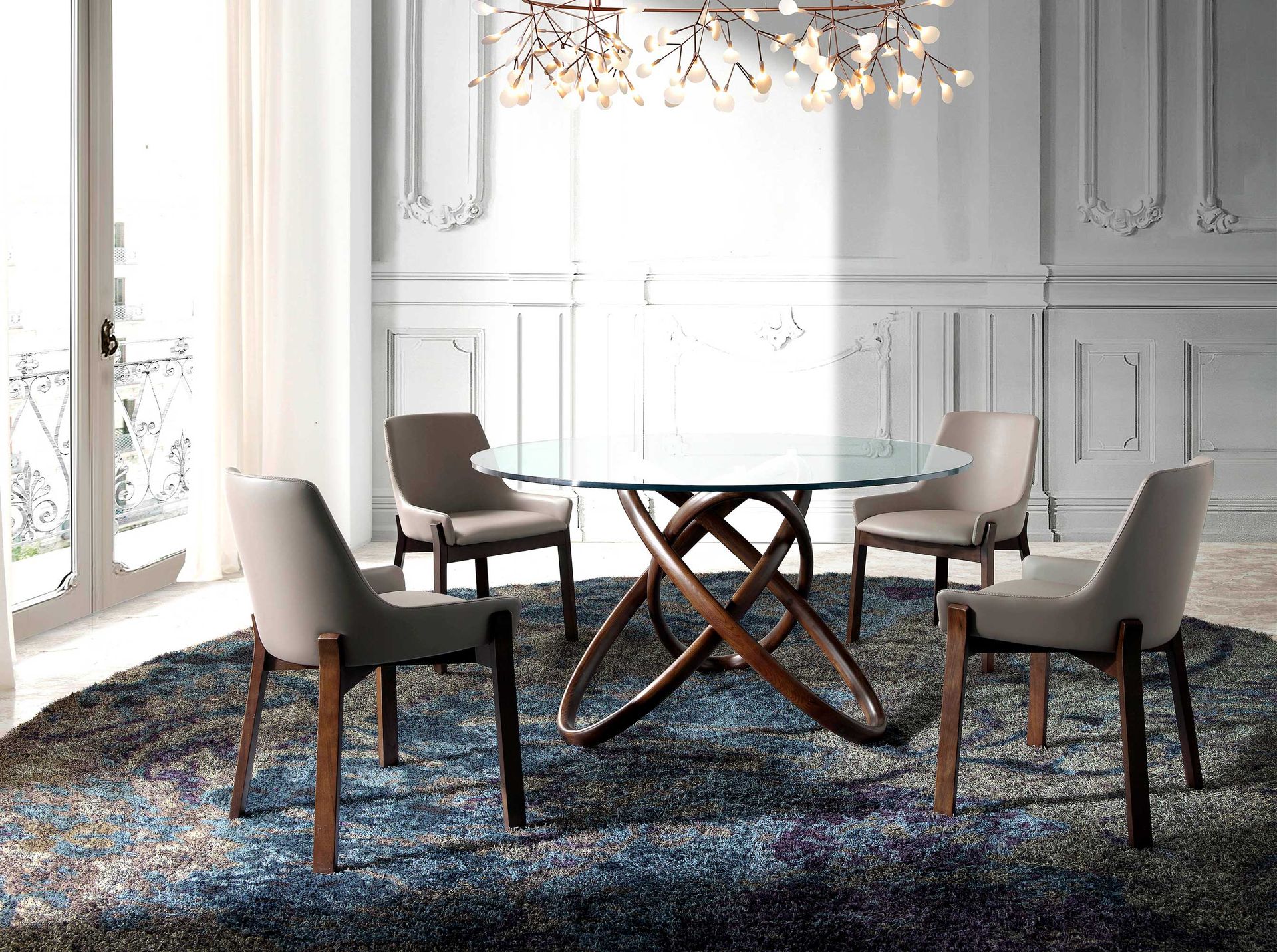 Dark mink leatherette chair