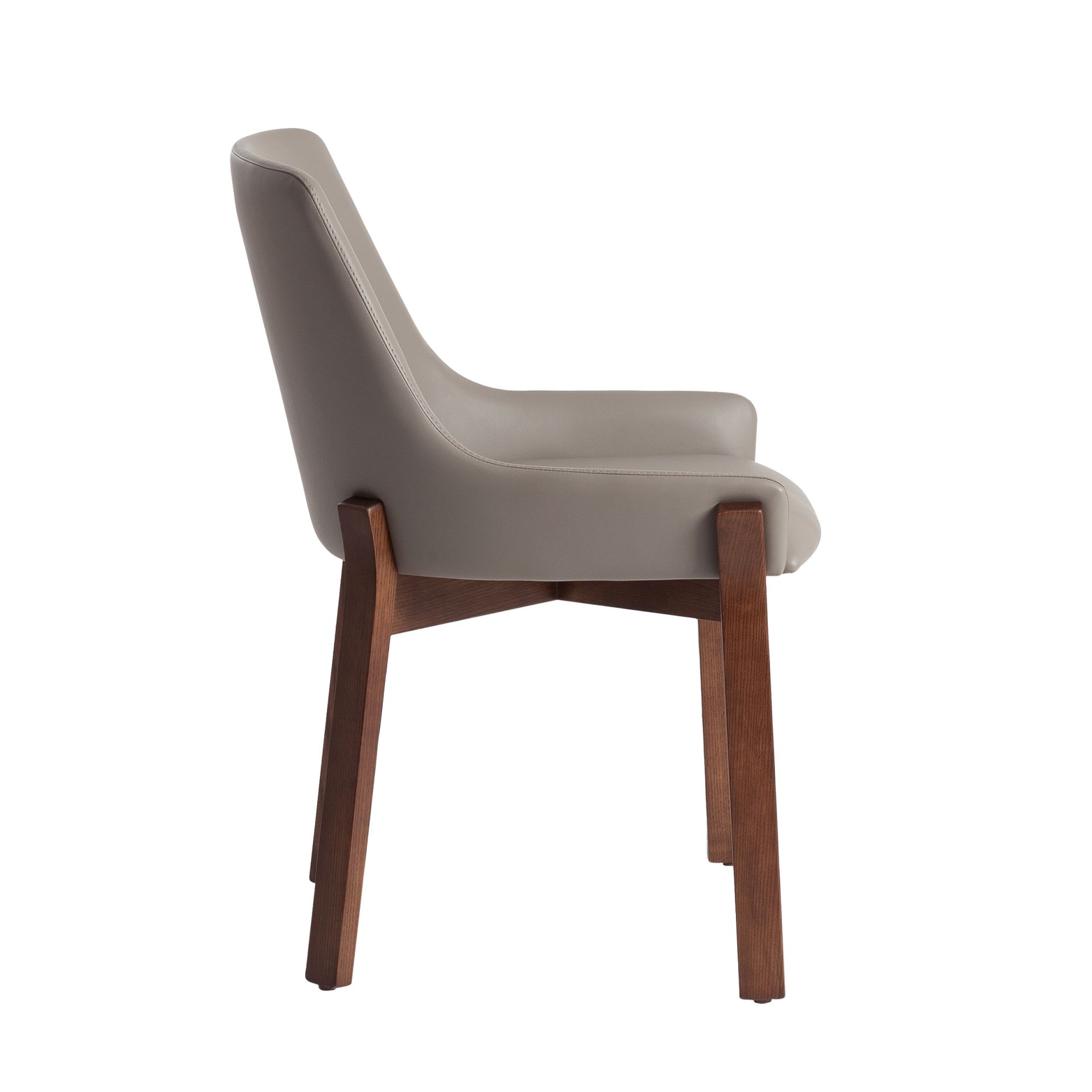 Dark mink leatherette chair