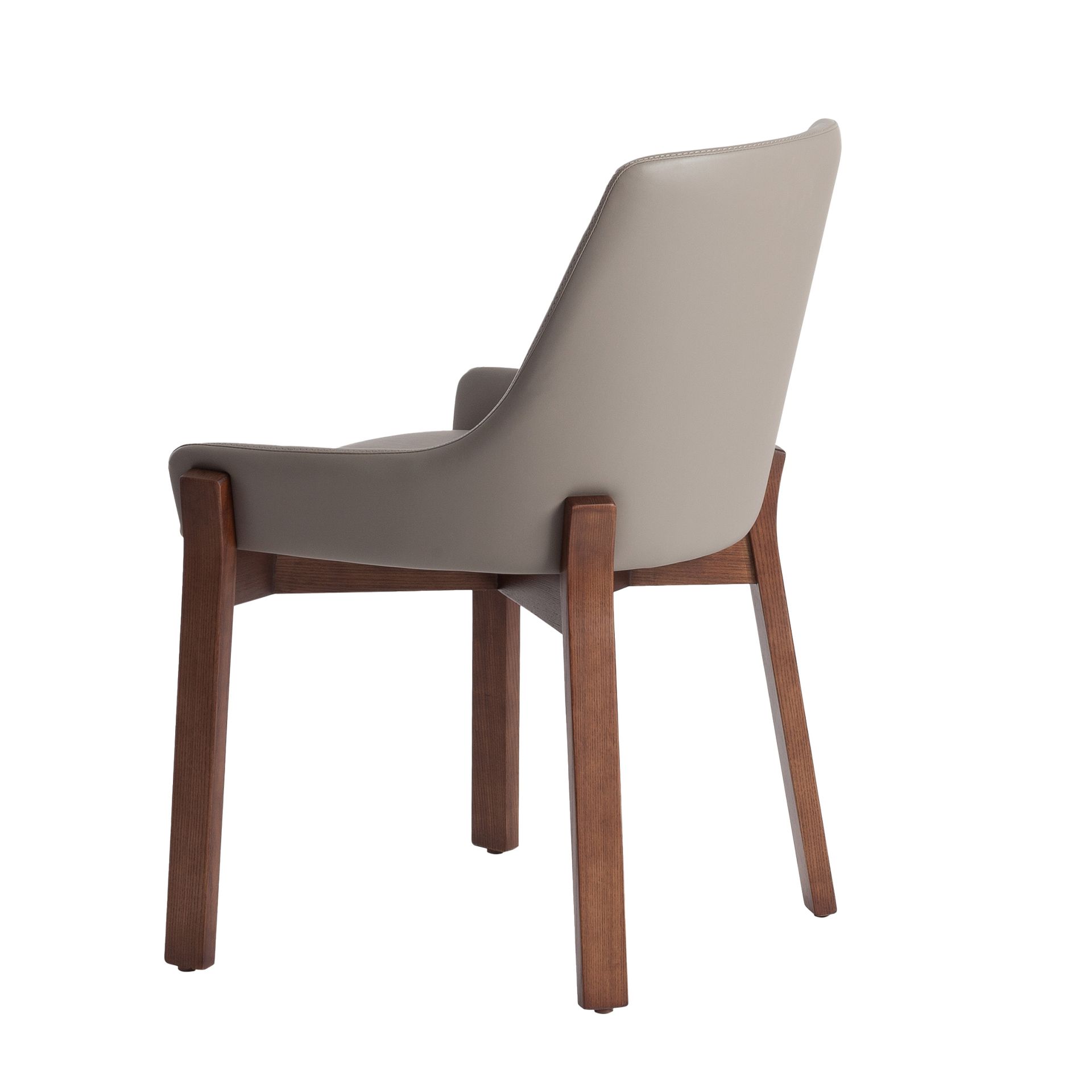Dark mink leatherette chair