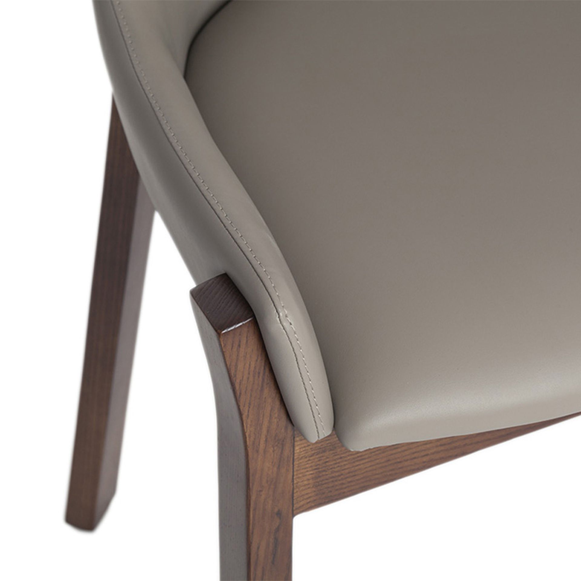 Dark mink leatherette chair