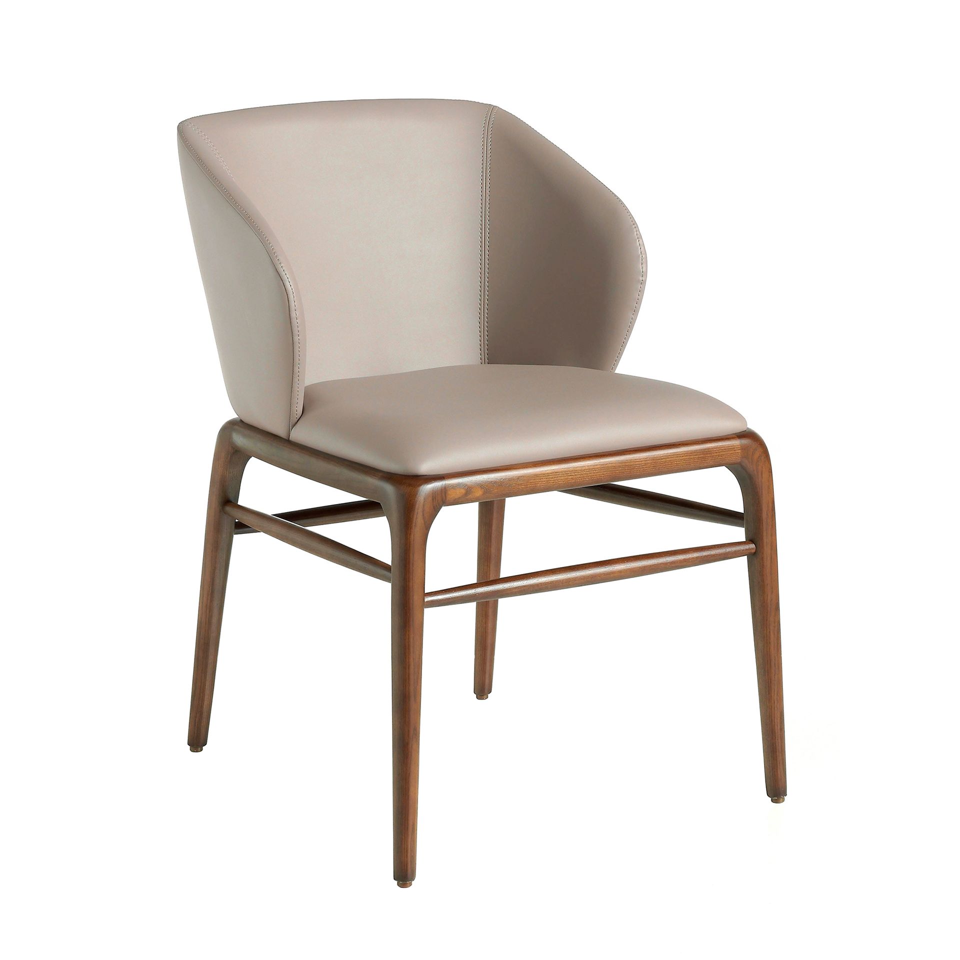 Dark mink leatherette chair