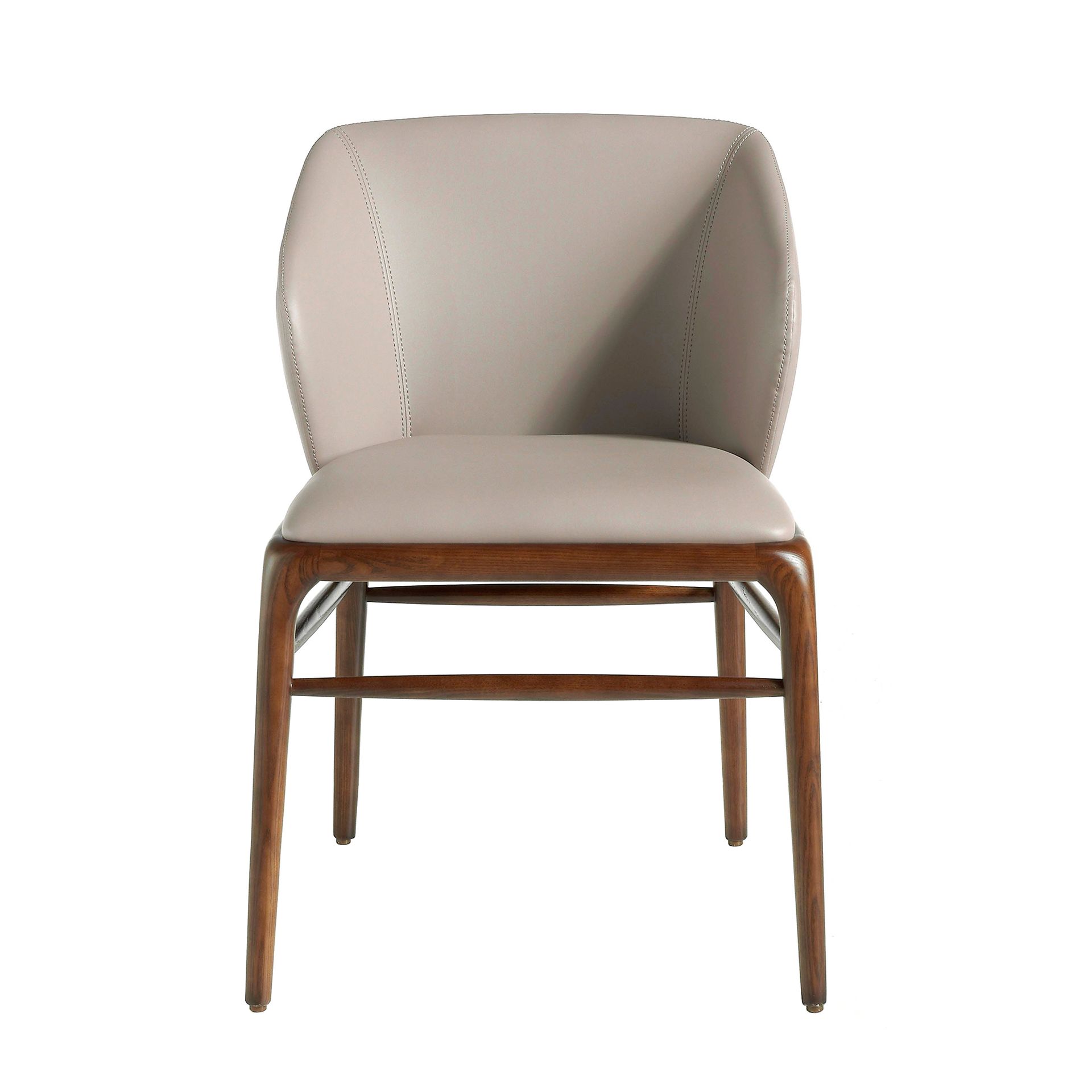 Dark mink leatherette chair
