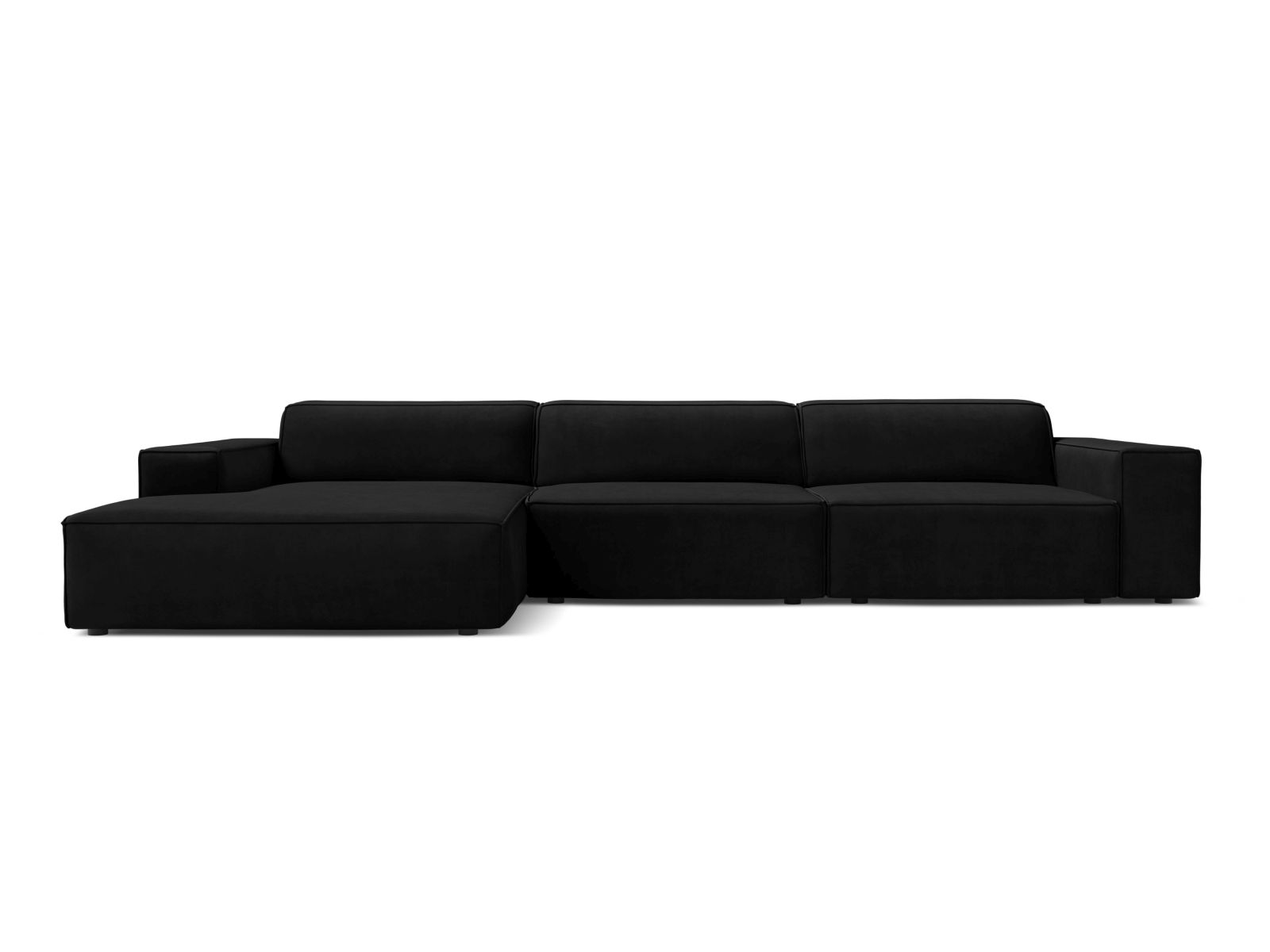 Velvet Modular Left Corner Sofa, "Jodie", 4 Seats, 284x162x77