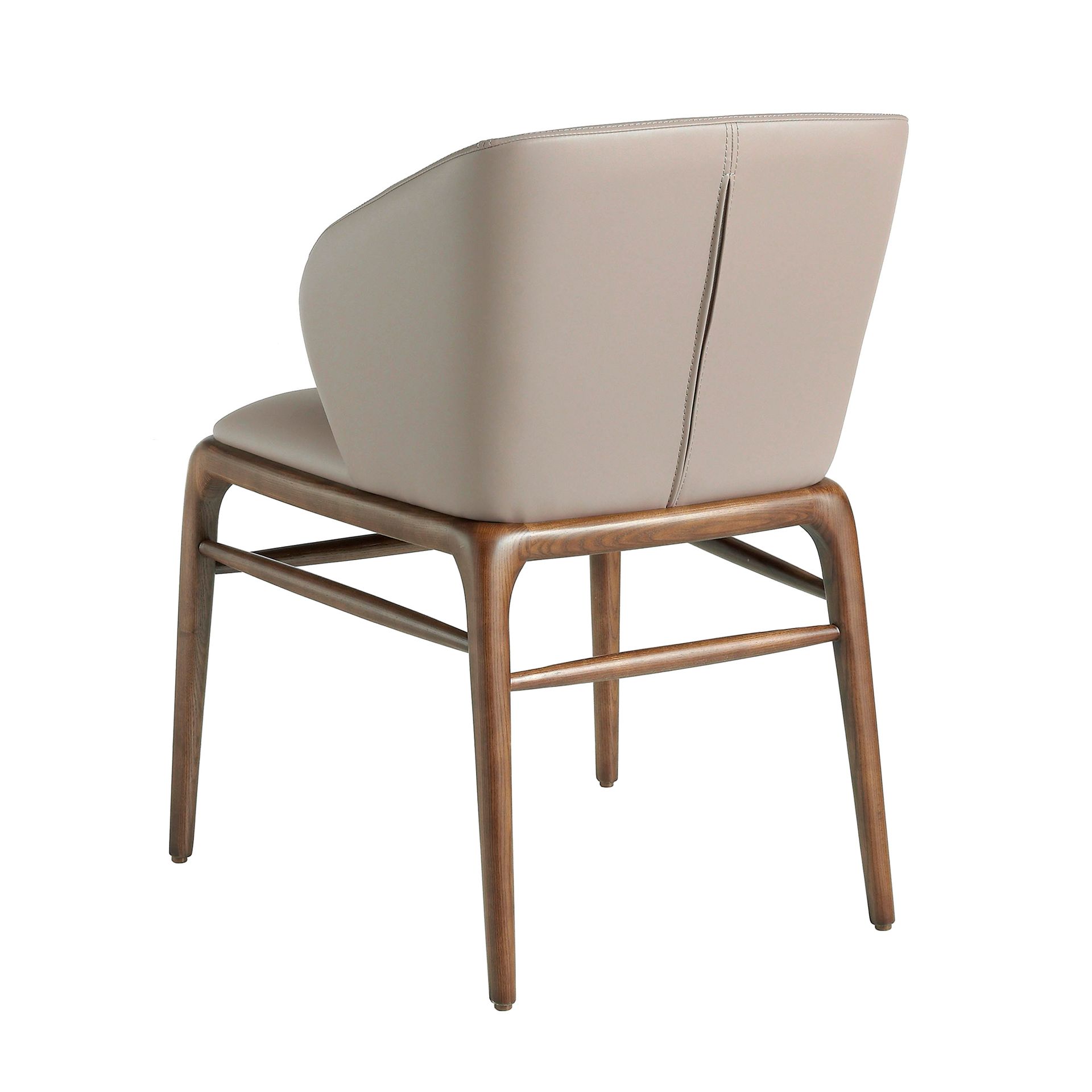 Dark mink leatherette chair