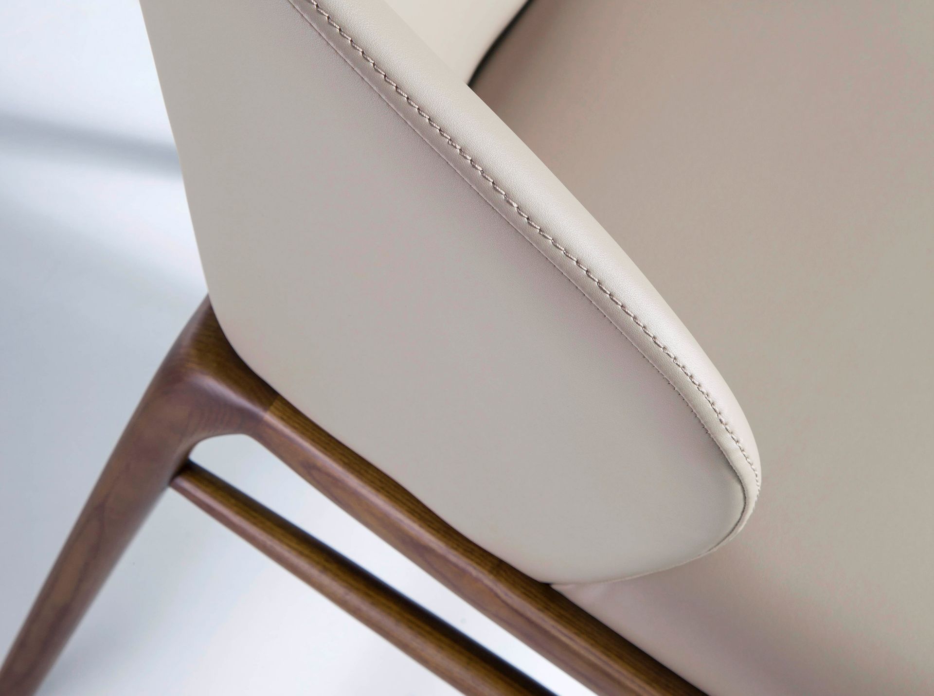 Dark mink leatherette chair