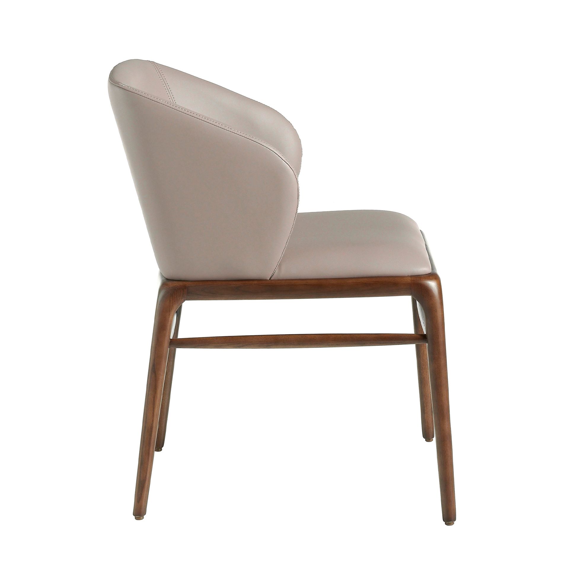 Dark mink leatherette chair