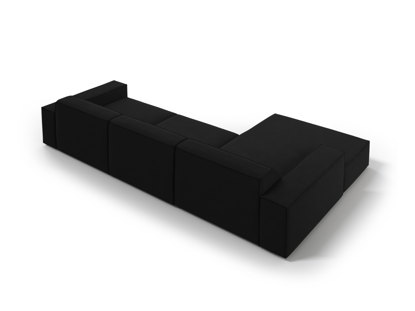 Velvet Modular Left Corner Sofa, "Jodie", 4 Seats, 284x162x77