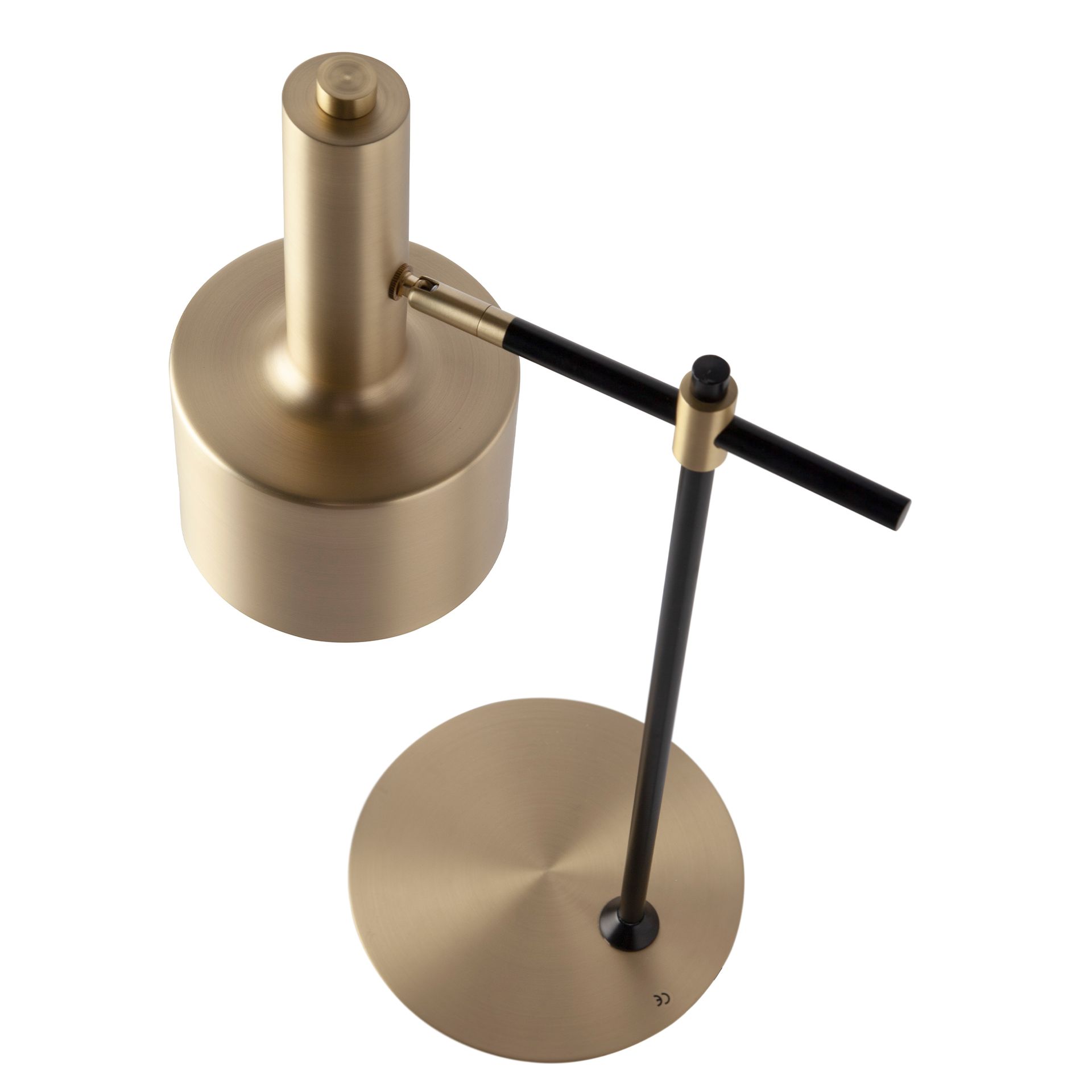 Floor lamp gold aluminium and black steel