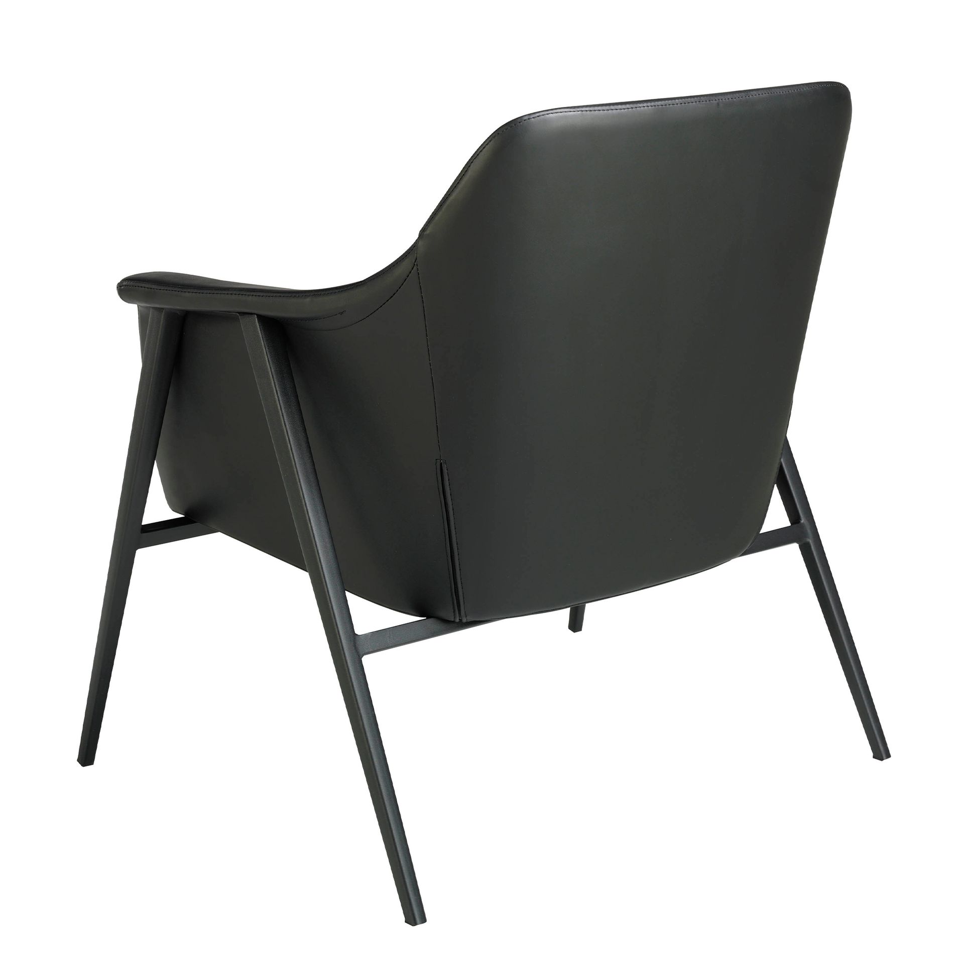 Grey fabric and black leatherette swivel armchair