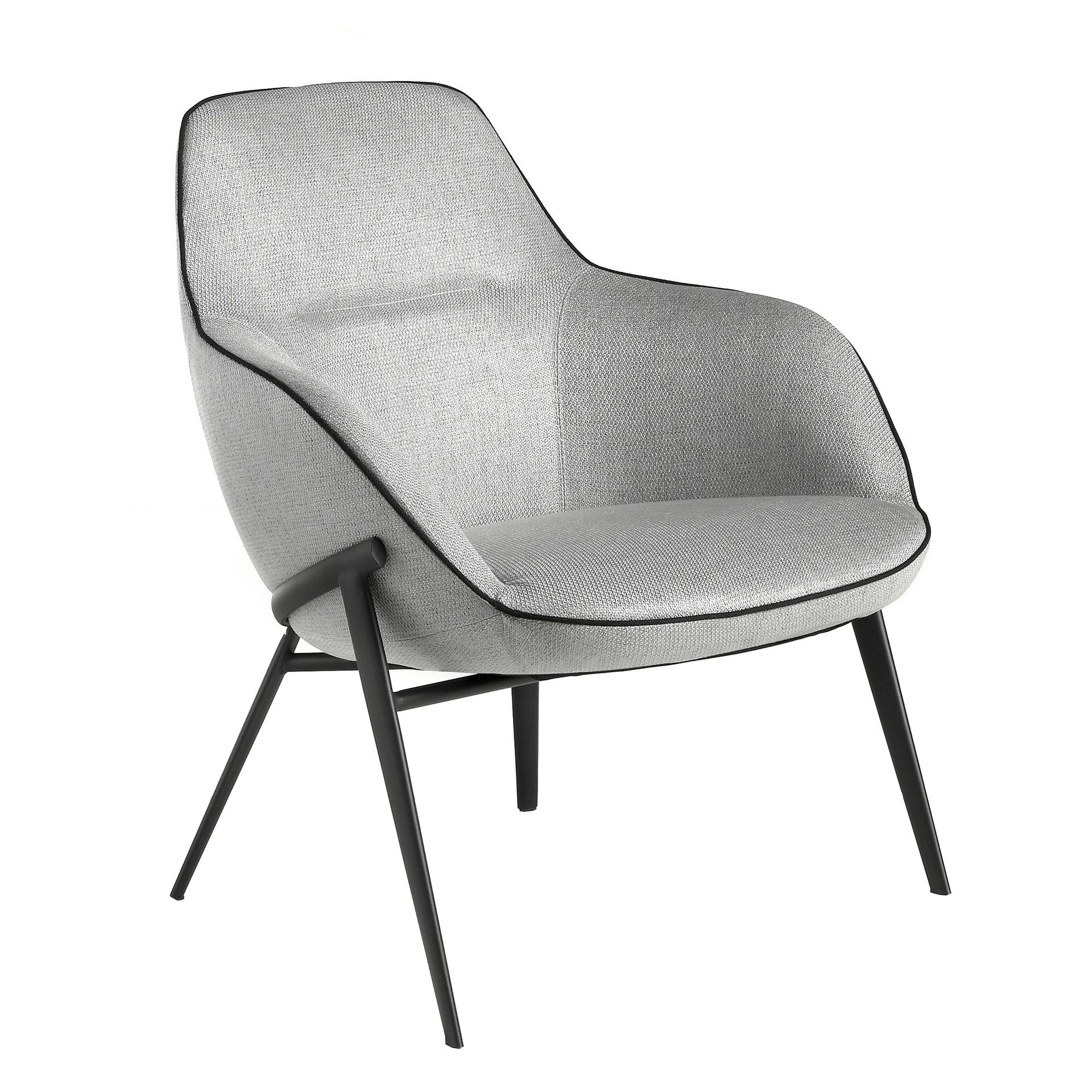 Grey fabric armchair