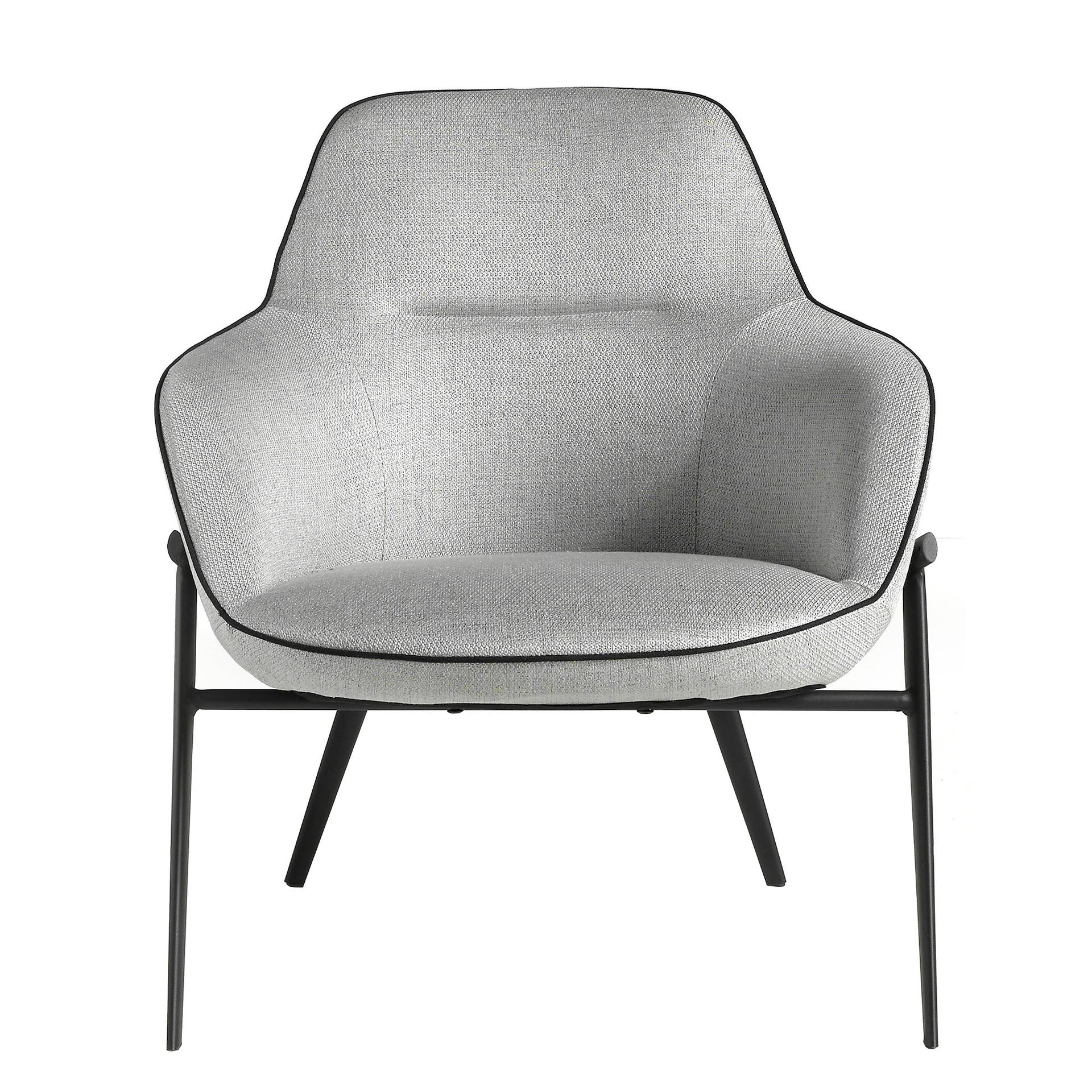 Grey fabric armchair