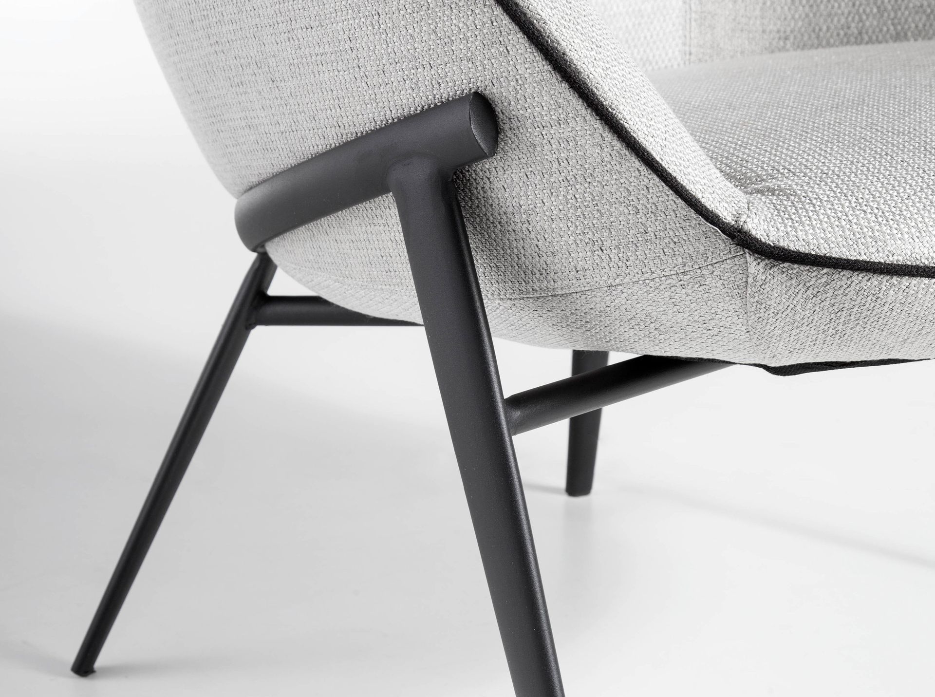 Grey fabric armchair