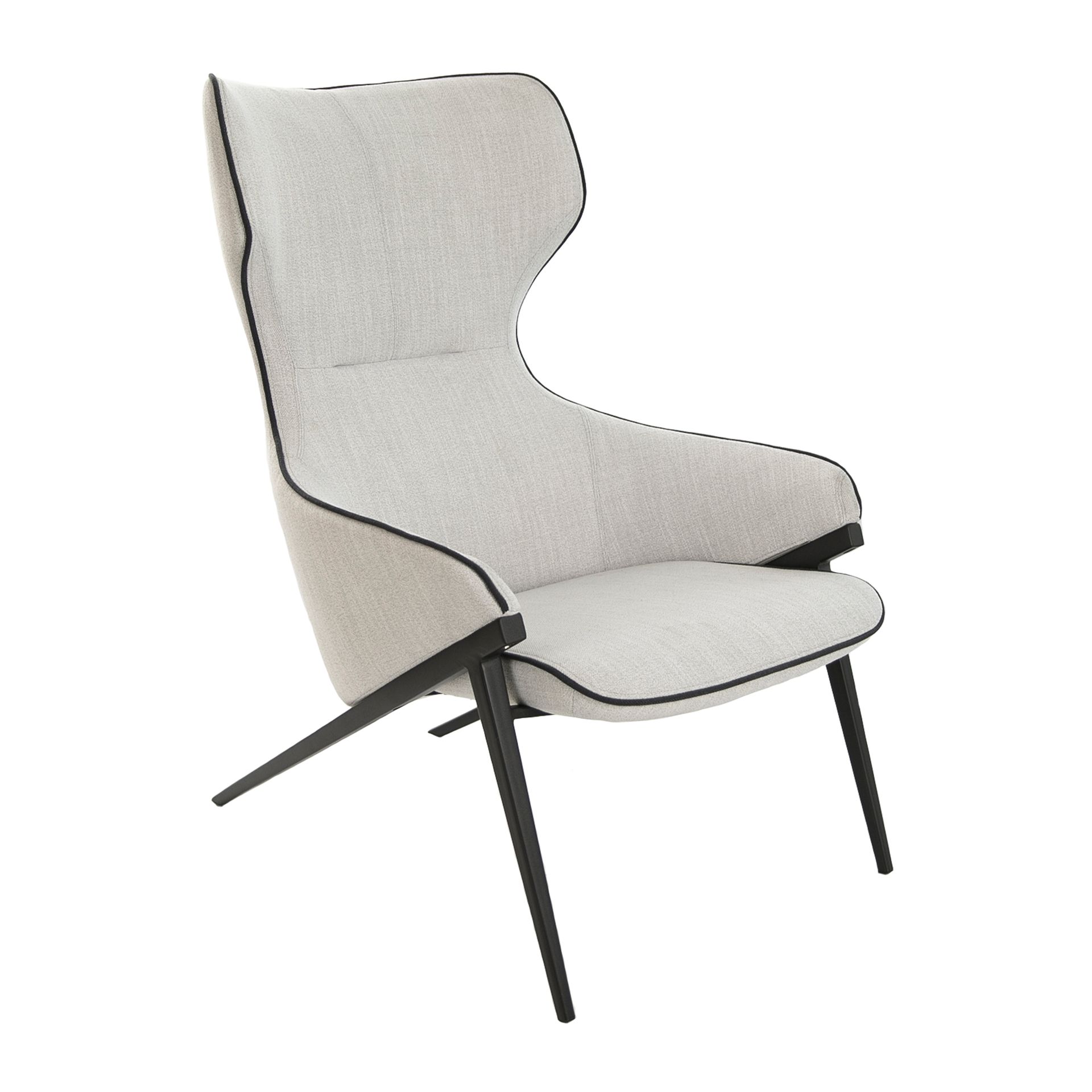 Grey fabric armchair