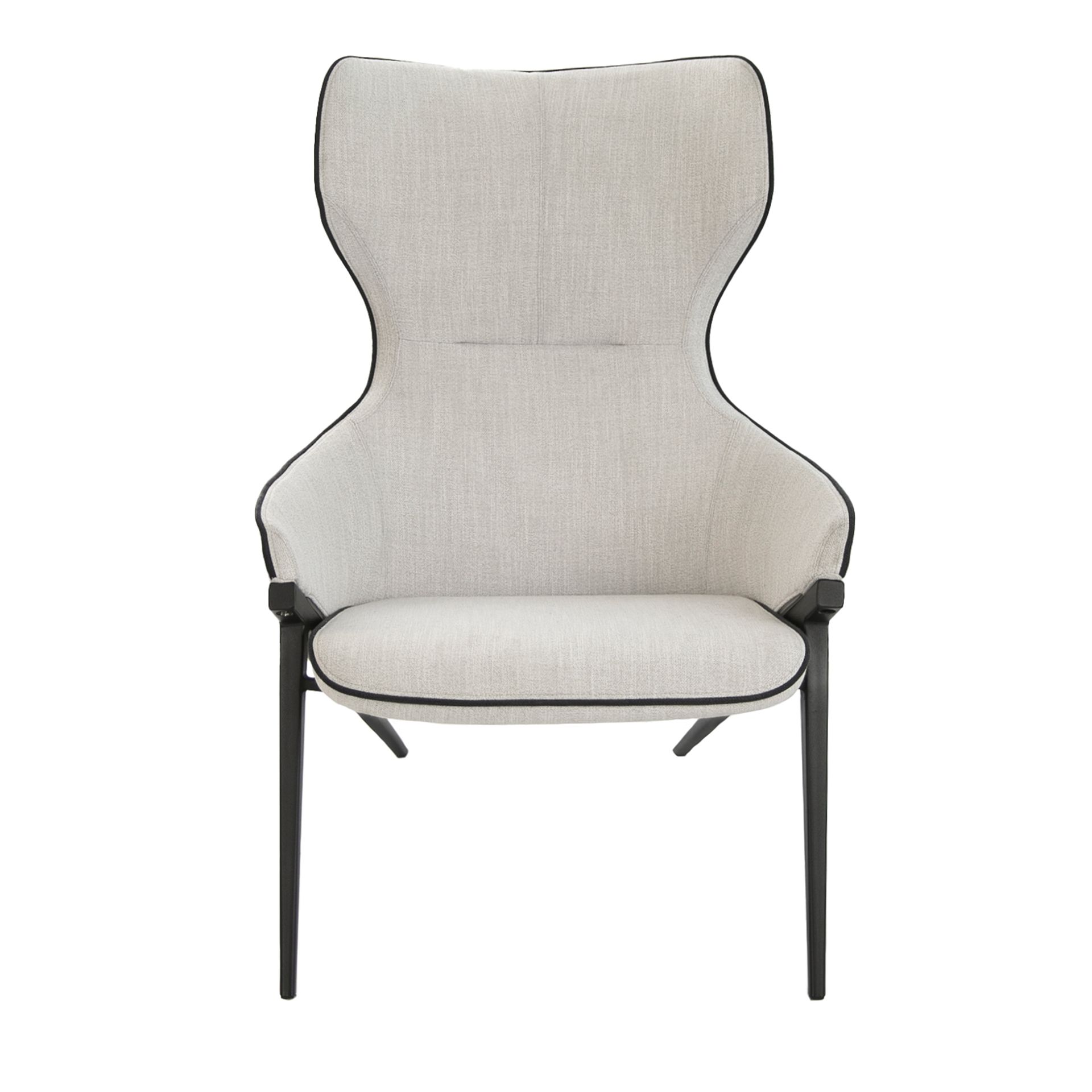 Grey fabric armchair