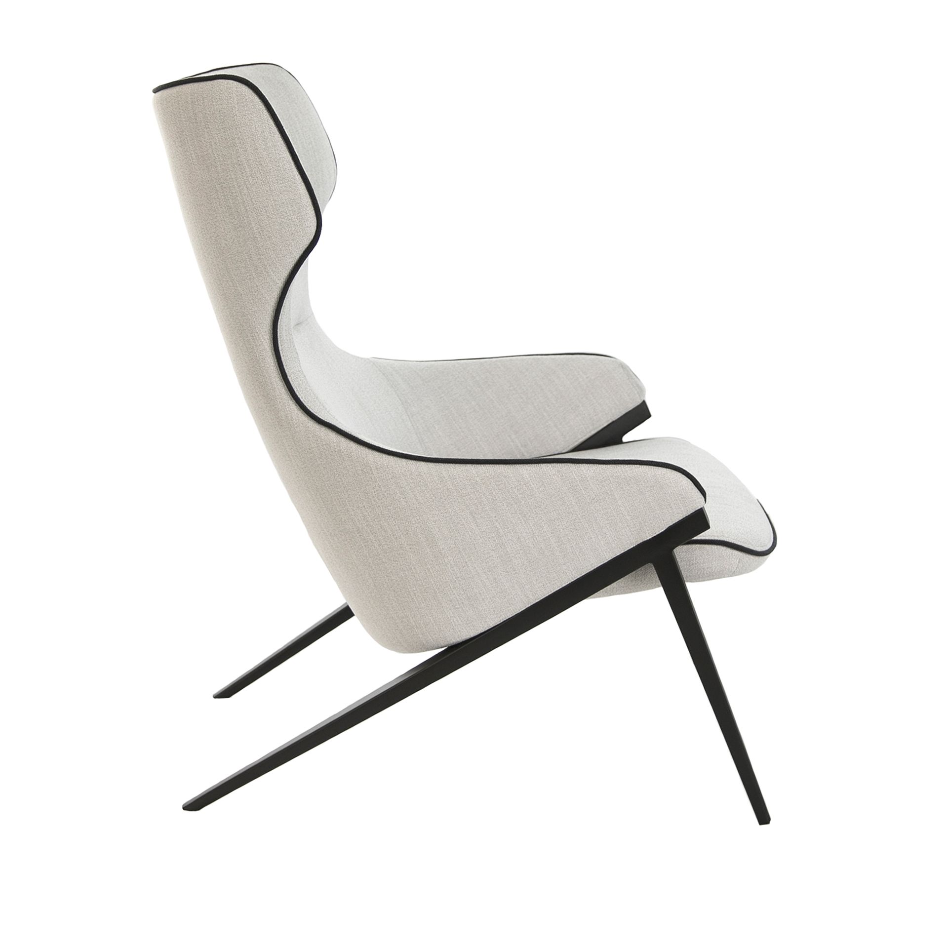 Grey fabric armchair