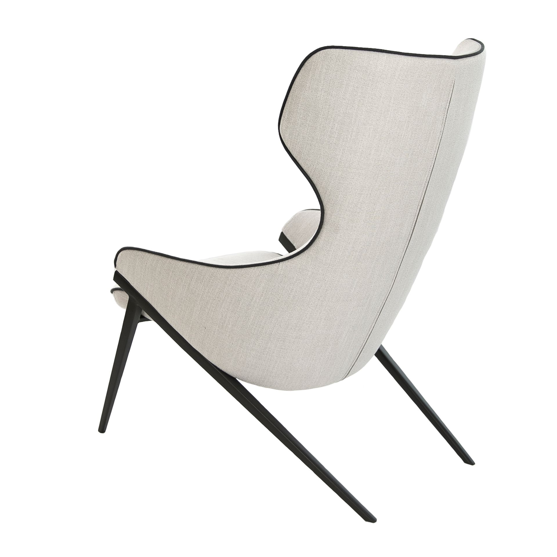 Grey fabric armchair