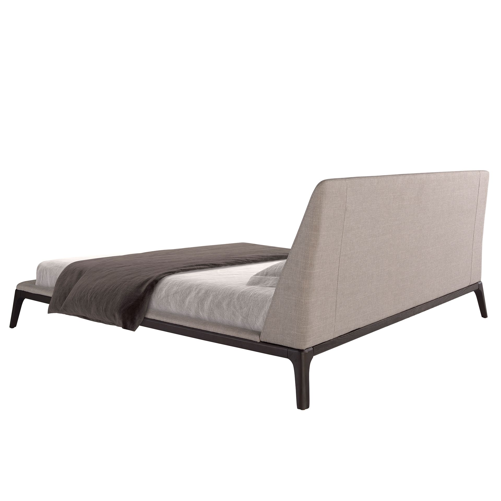 Grey fabric bed