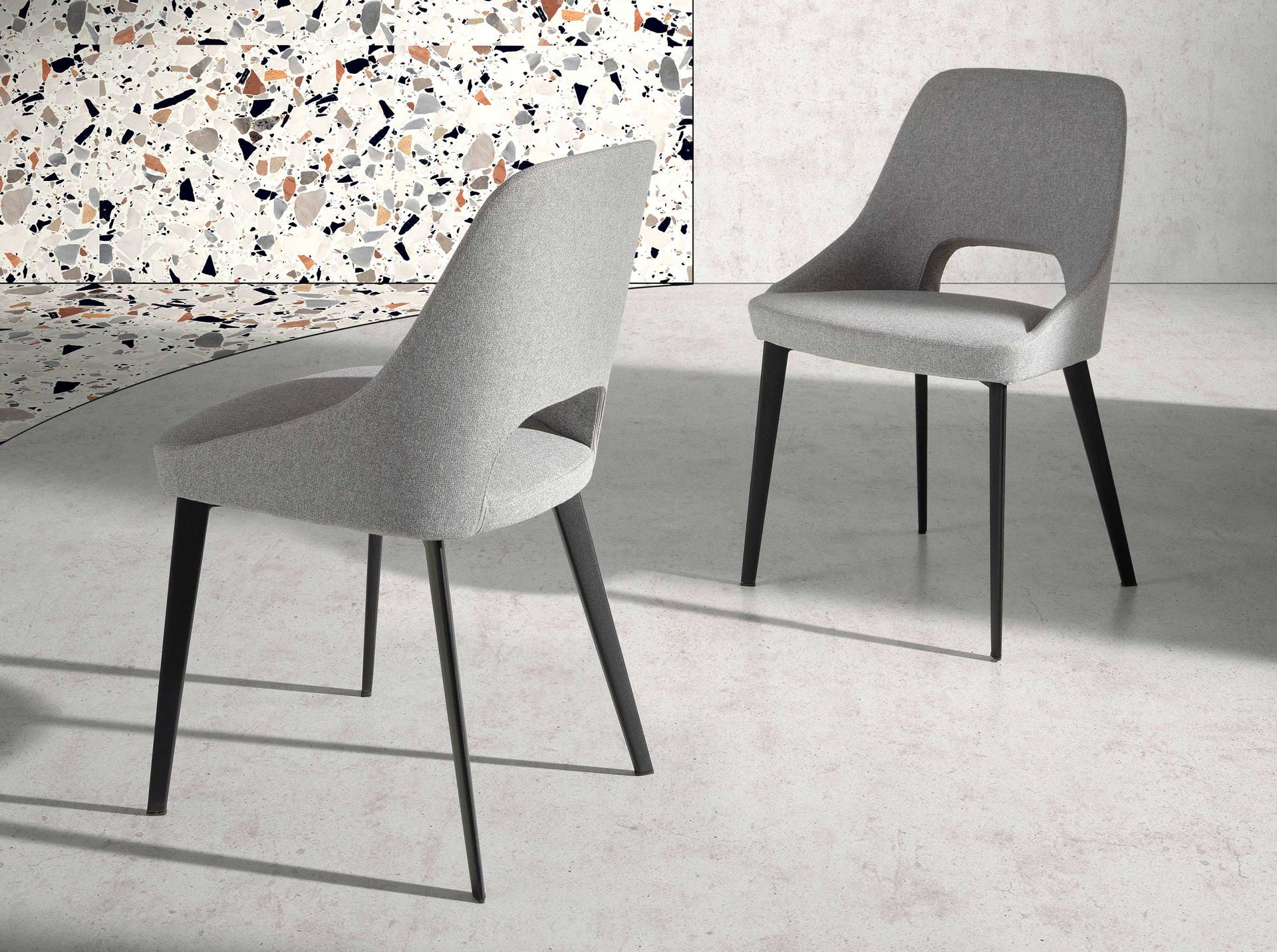 Grey fabric chair