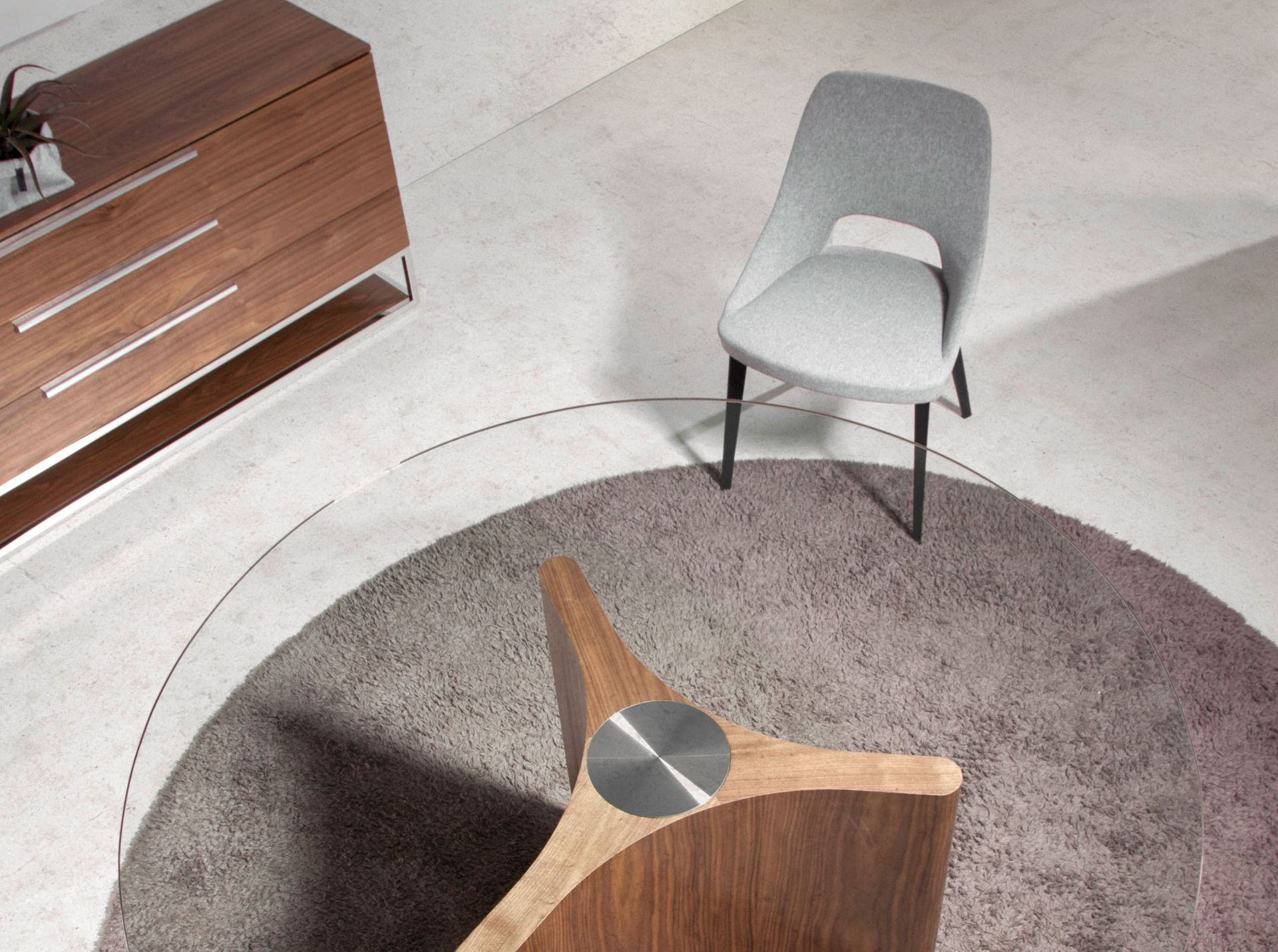 Grey fabric chair