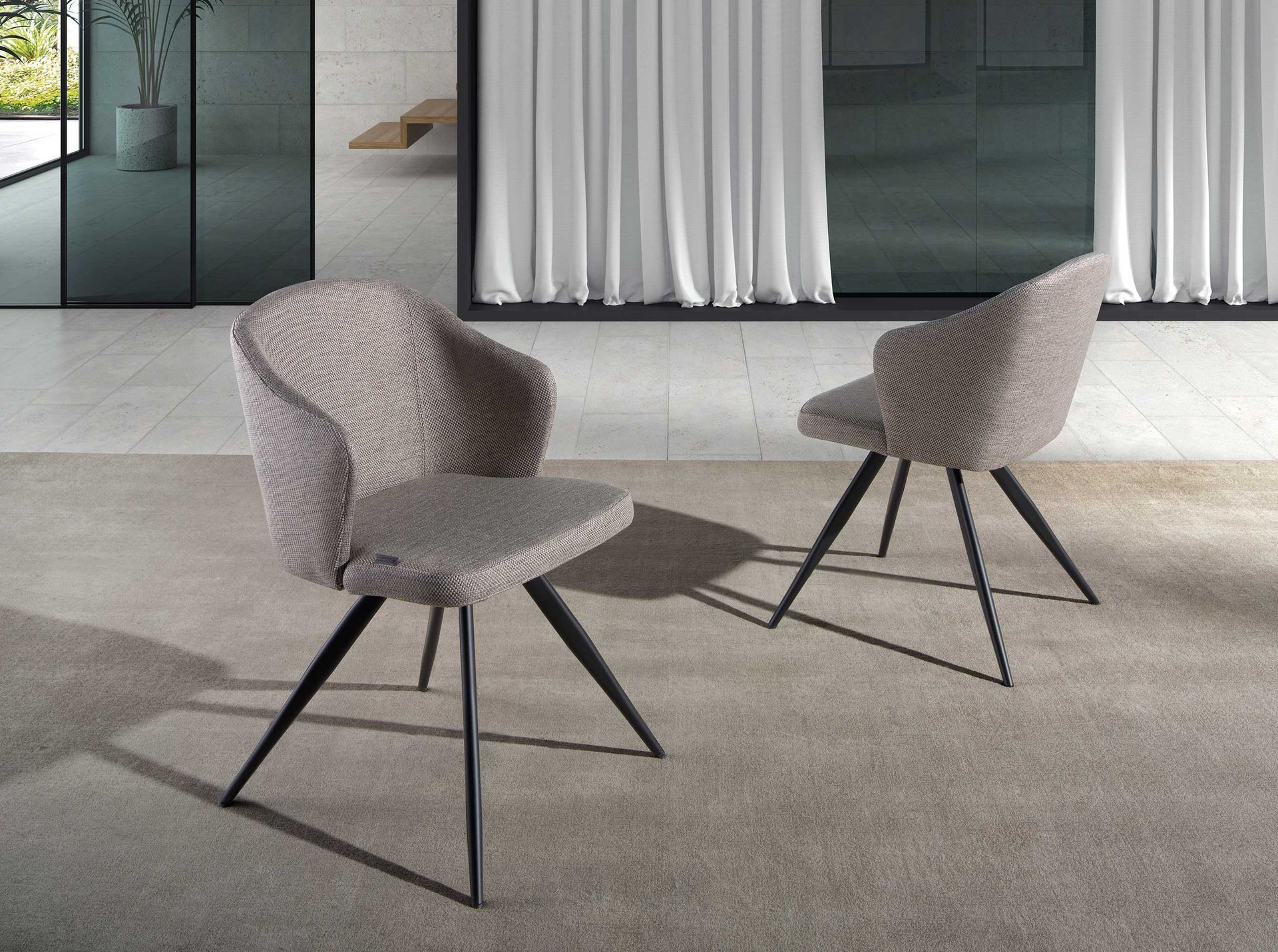 Grey fabric chair