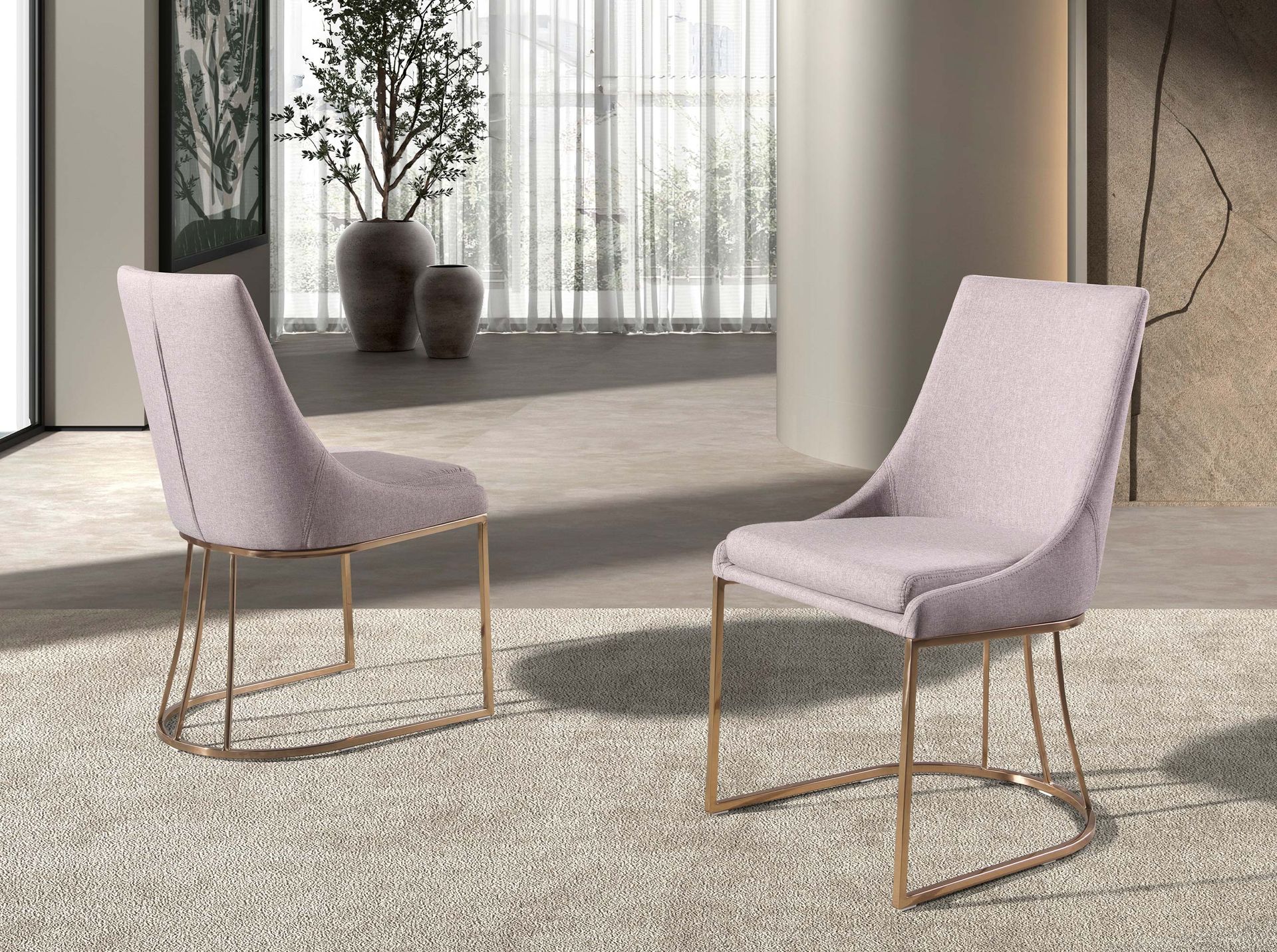 Grey fabric chair