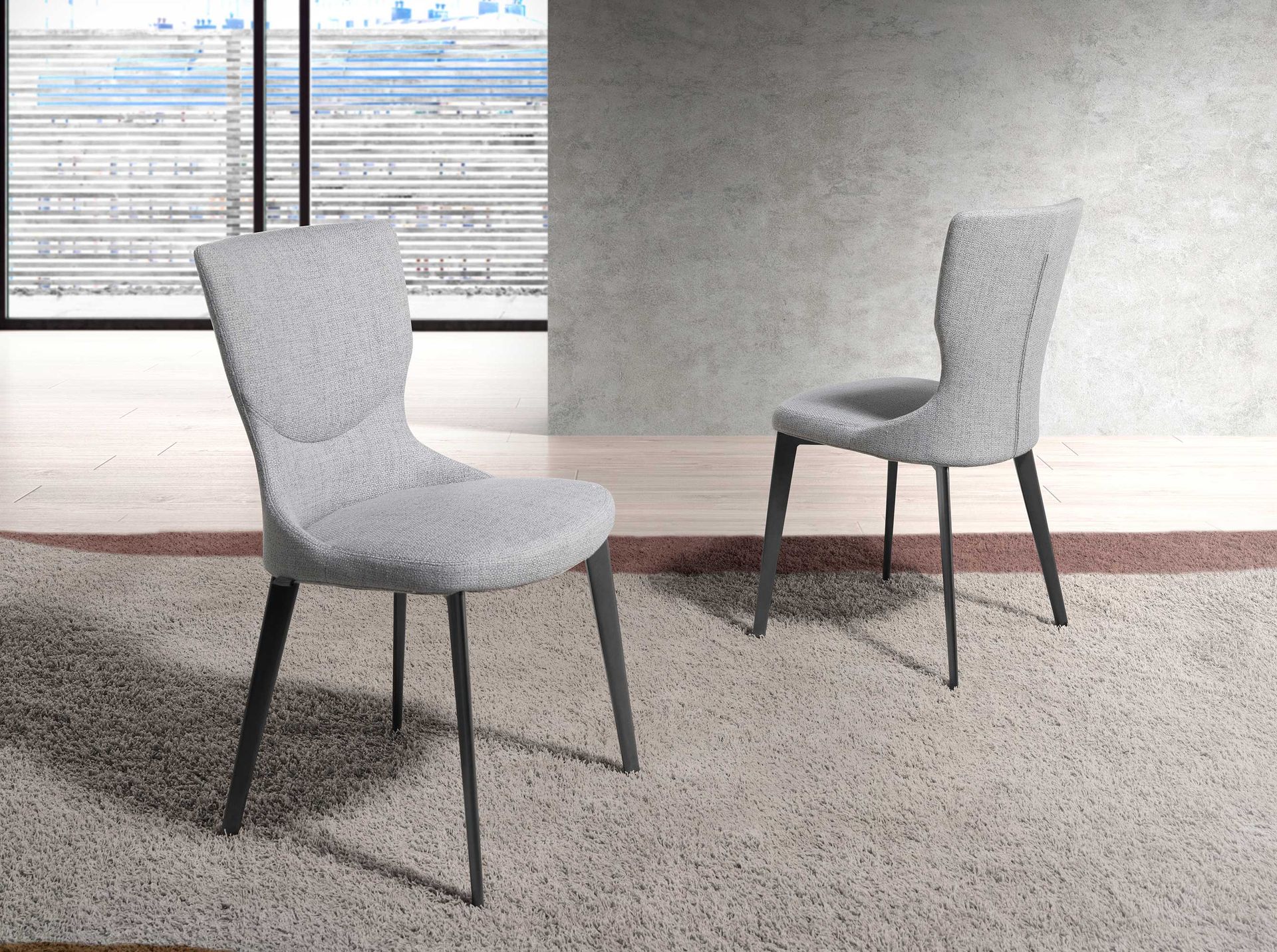 Grey fabric chair