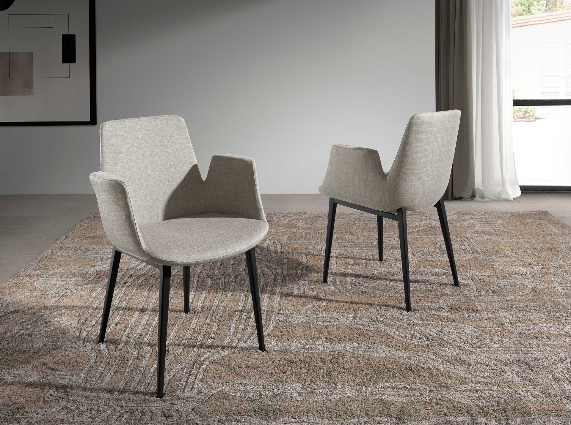 Grey fabric chair