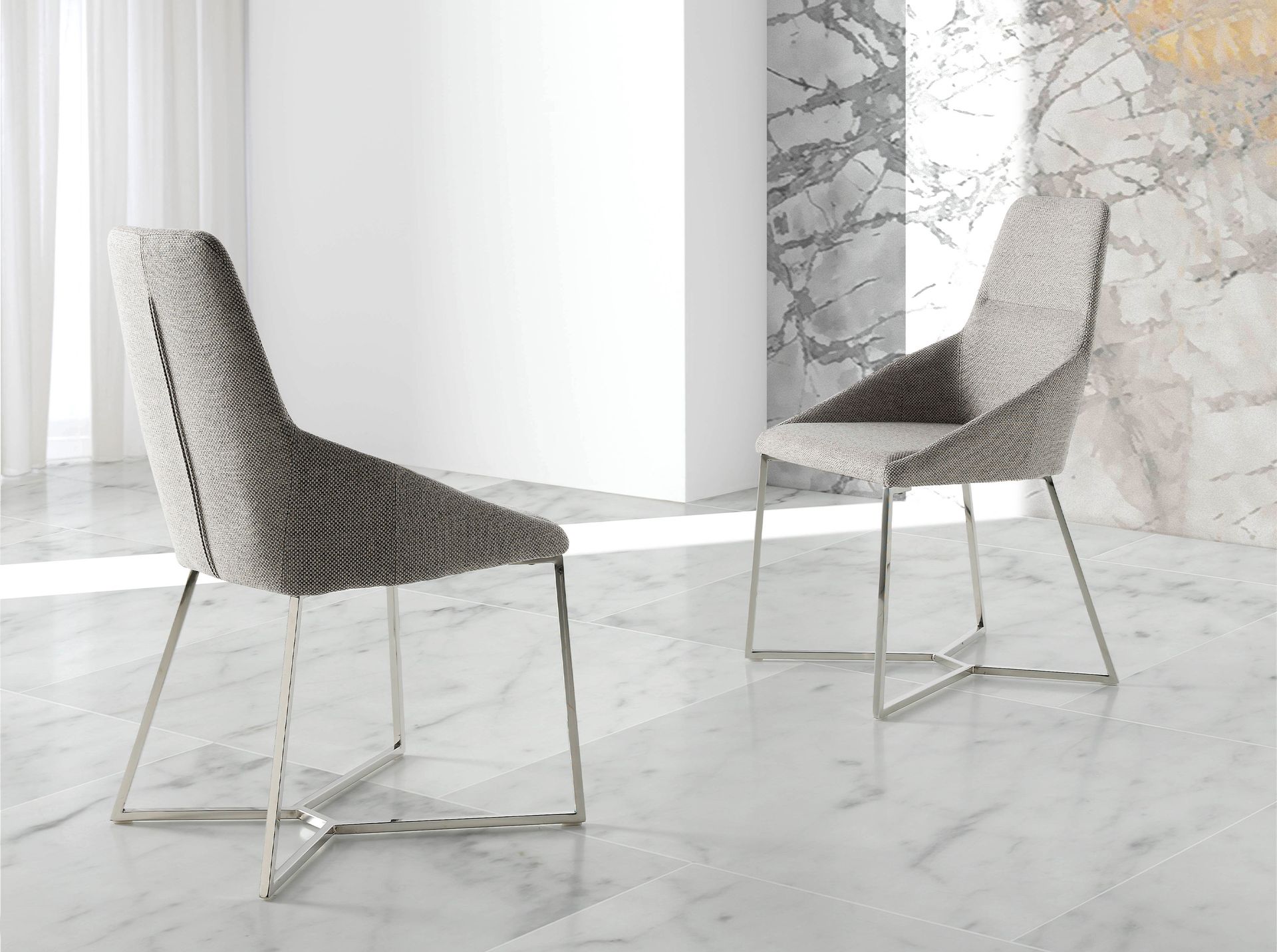 Grey fabric chair