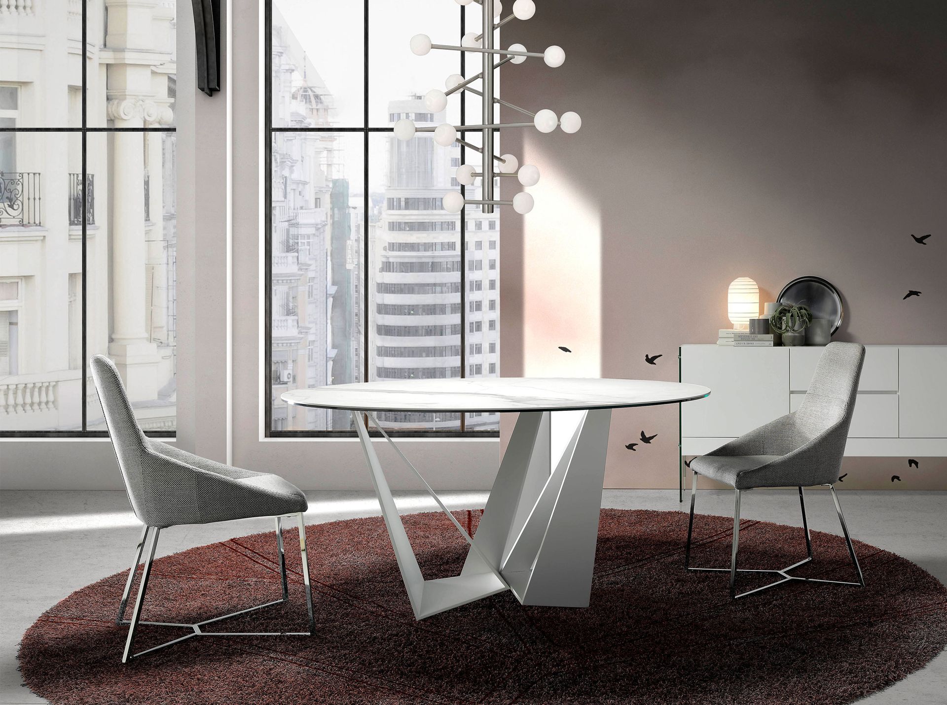 Grey fabric chair