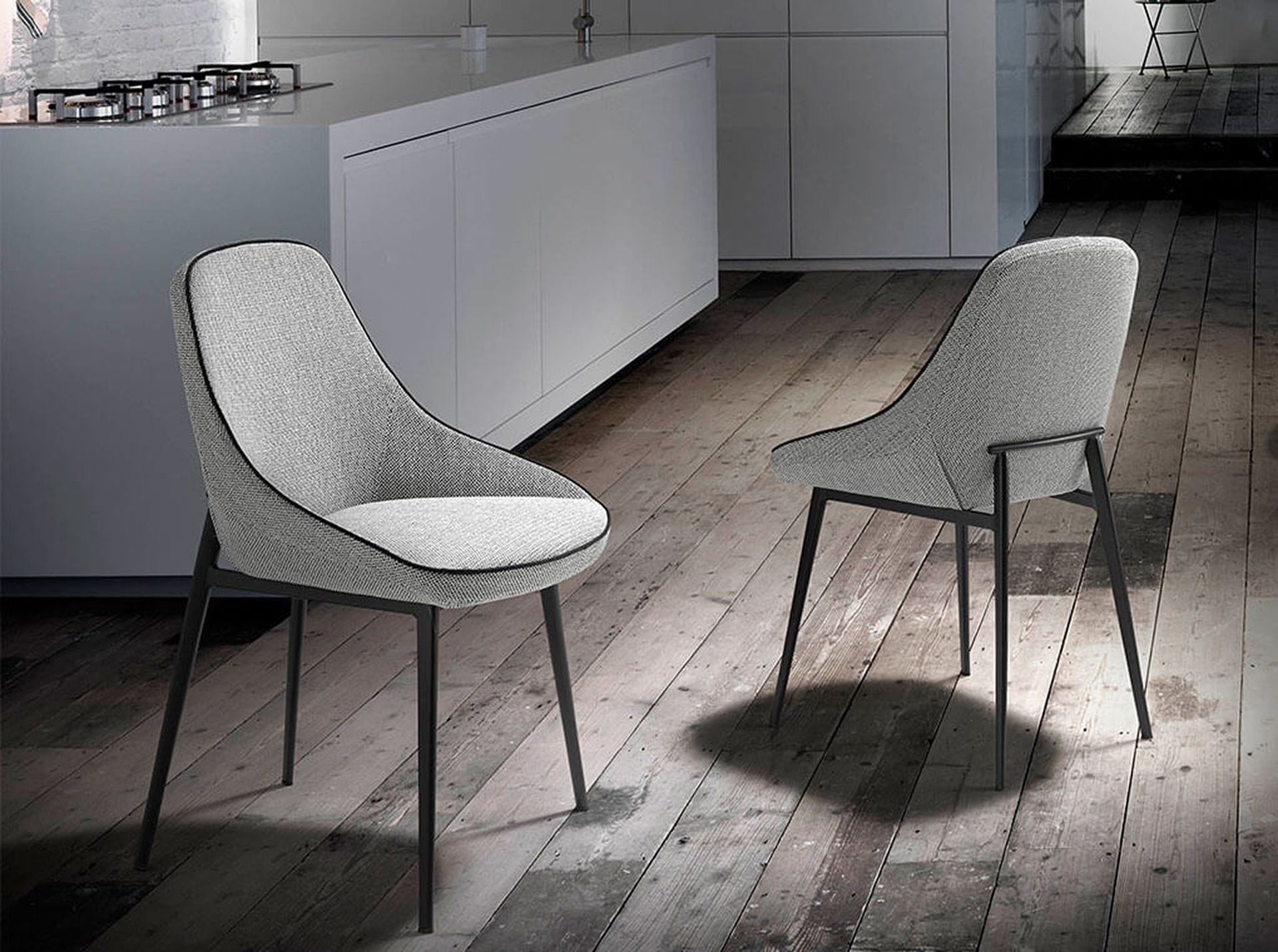 Grey fabric chair