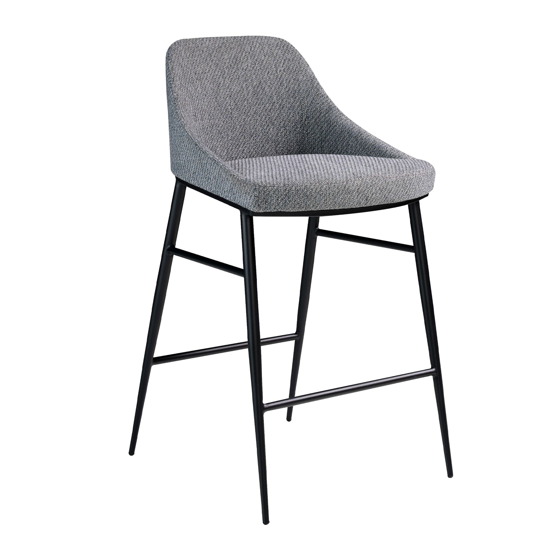 Grey fabric stool