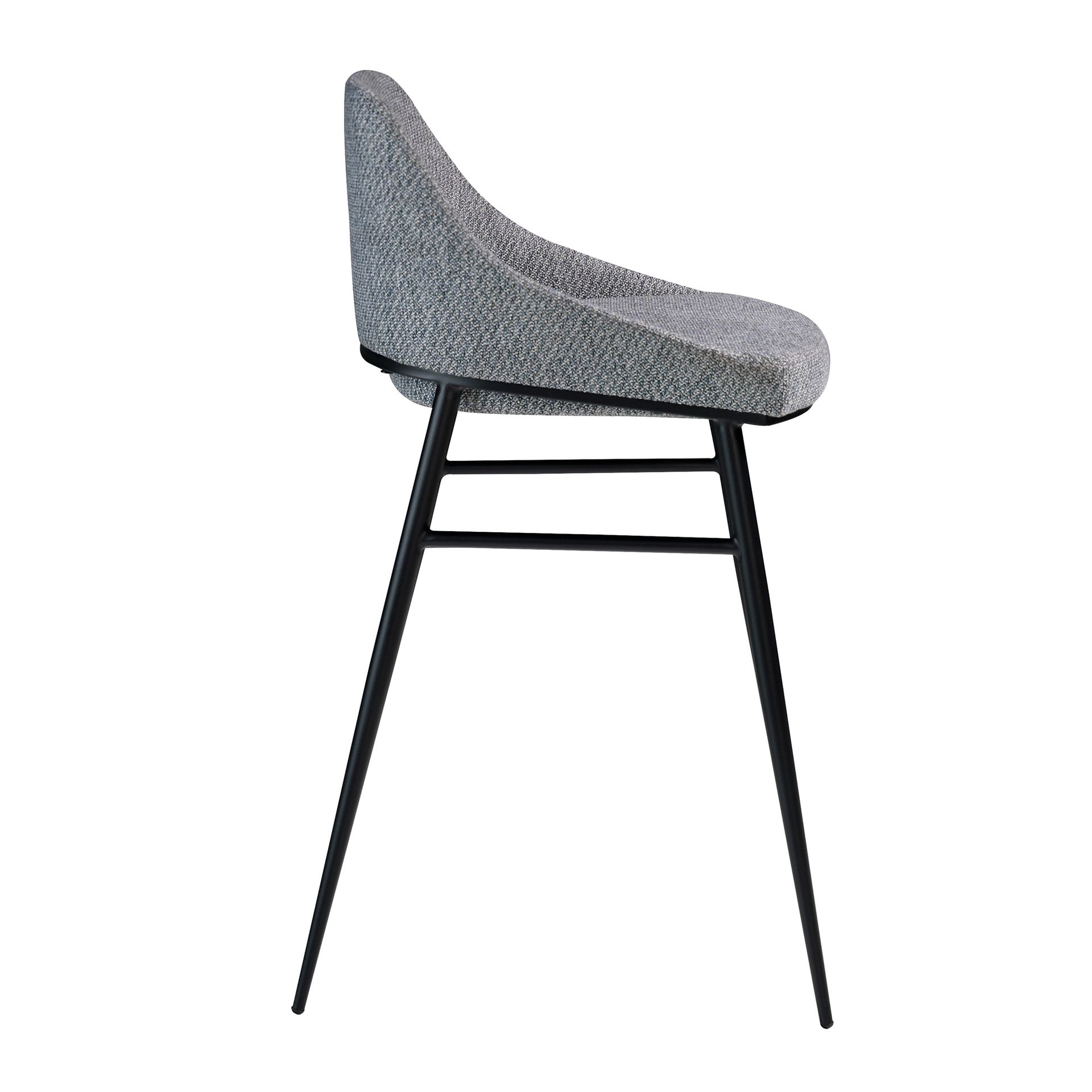 Grey fabric stool