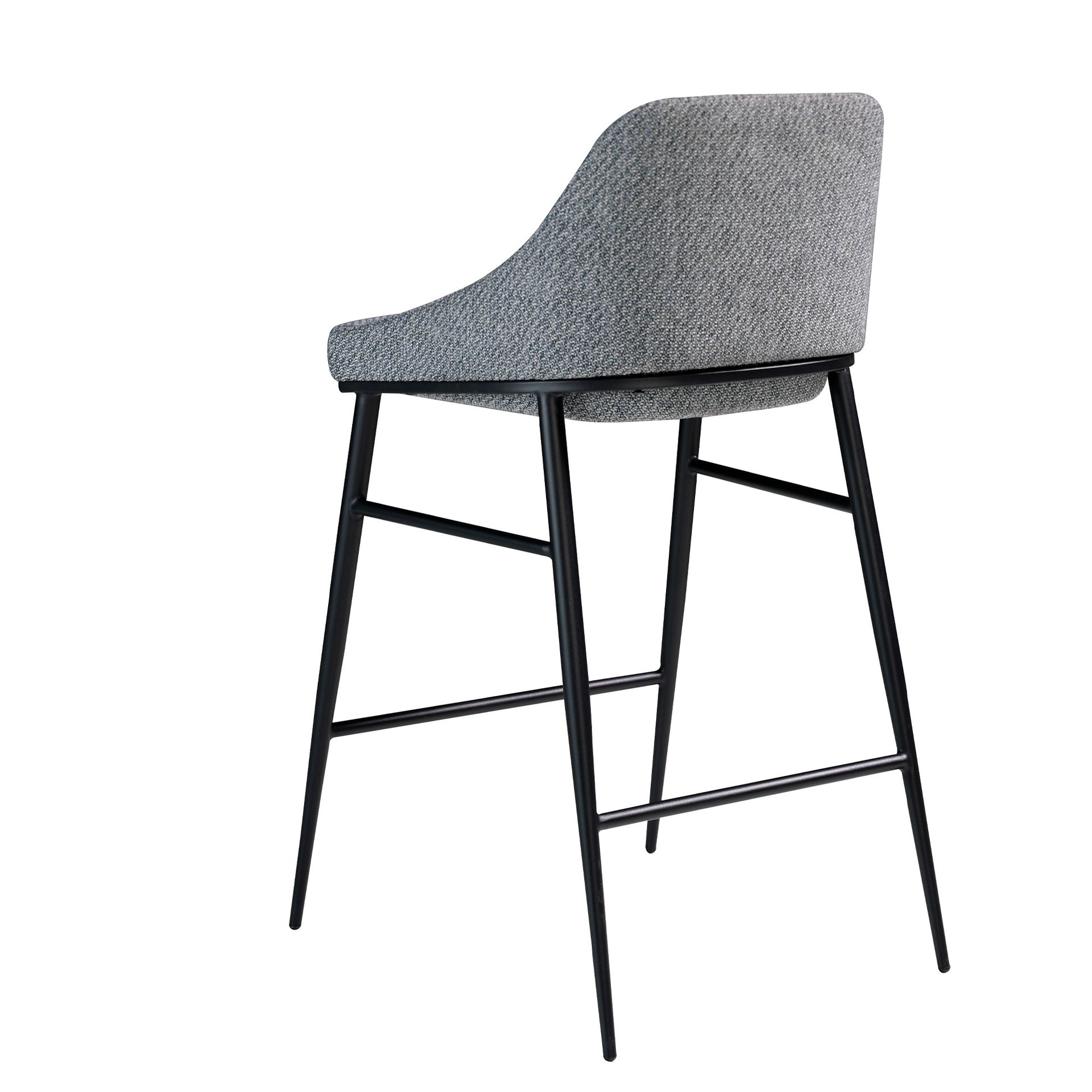 Grey fabric stool