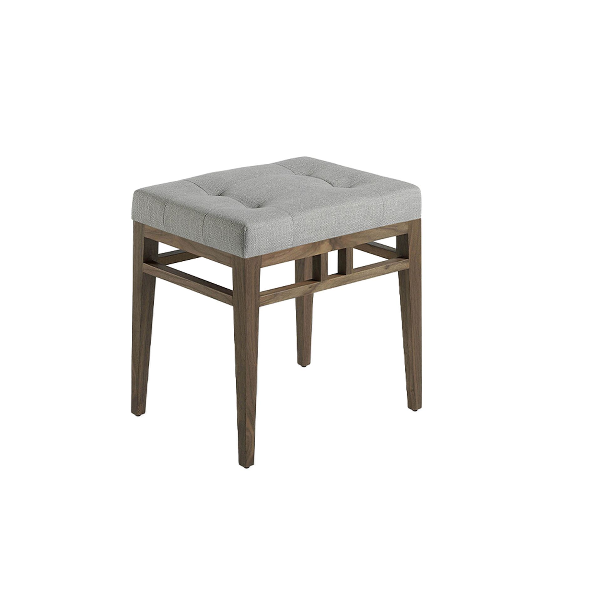 Grey fabric stool