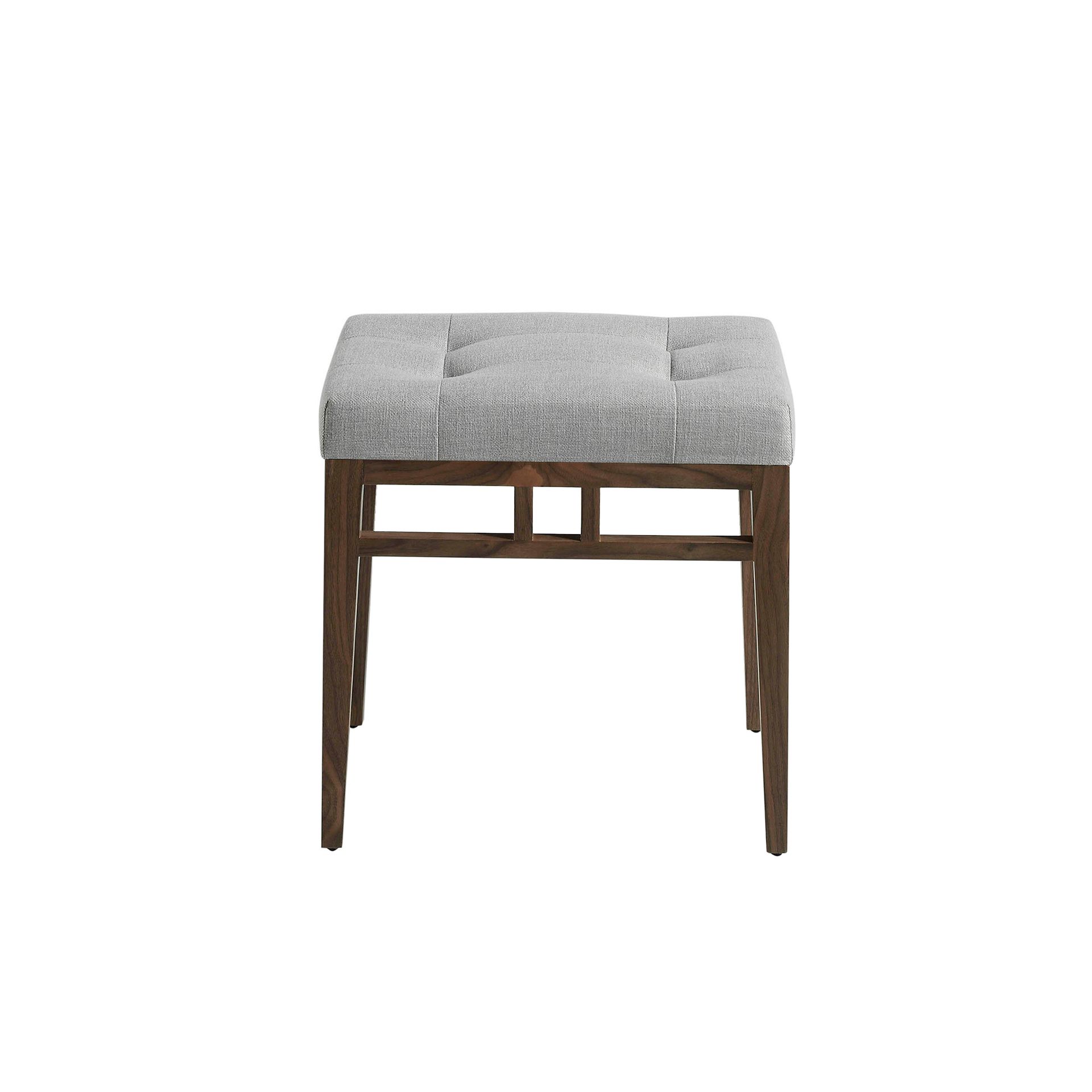 Grey fabric stool