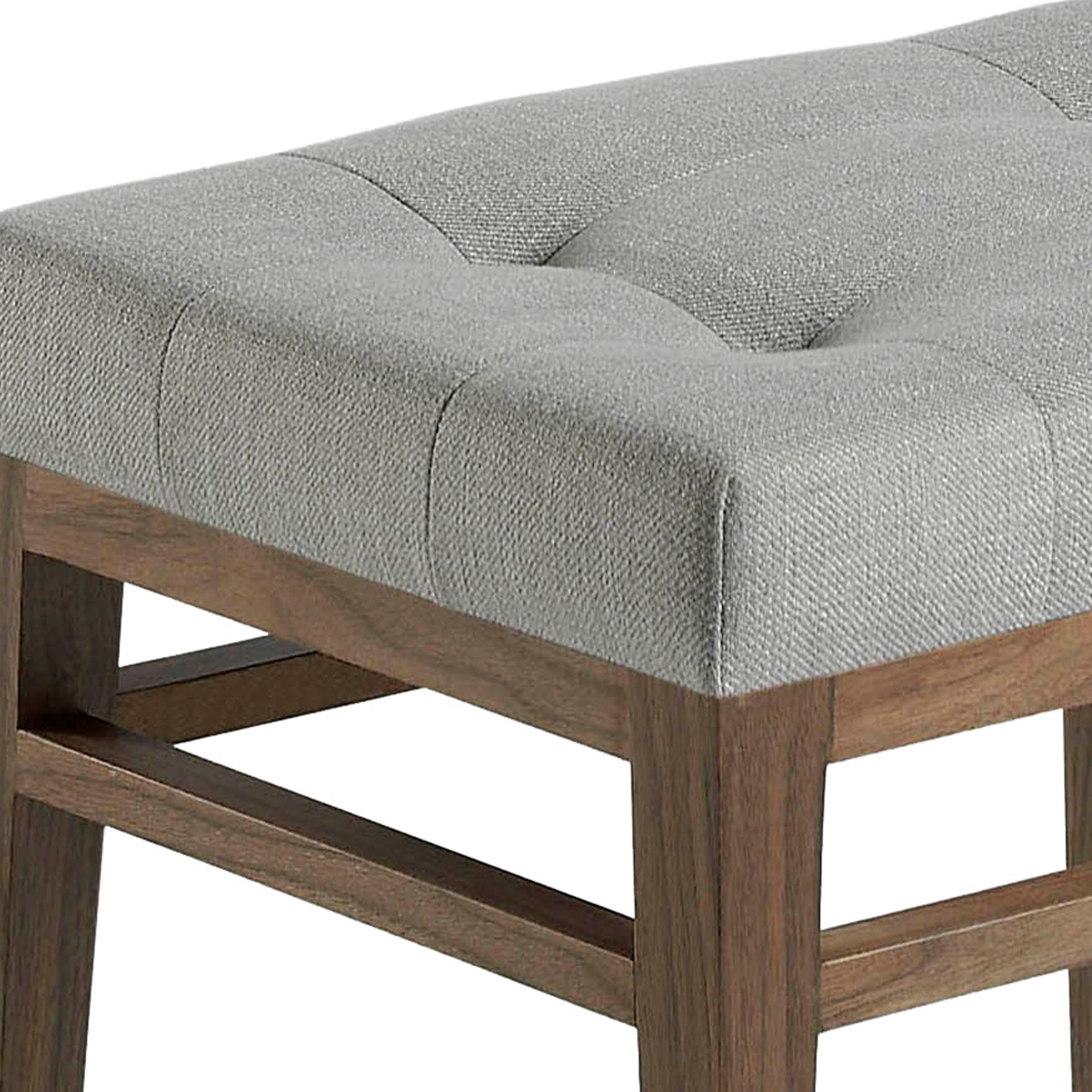 Grey fabric stool
