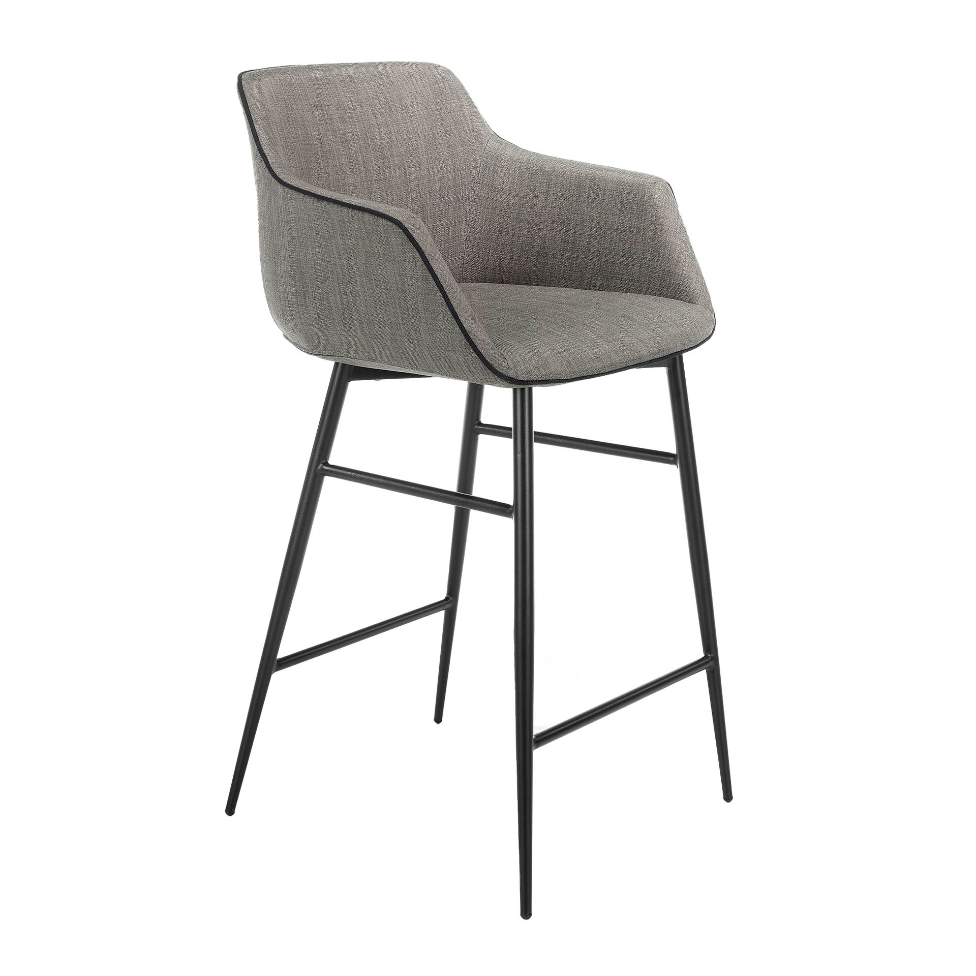 Grey fabric stool