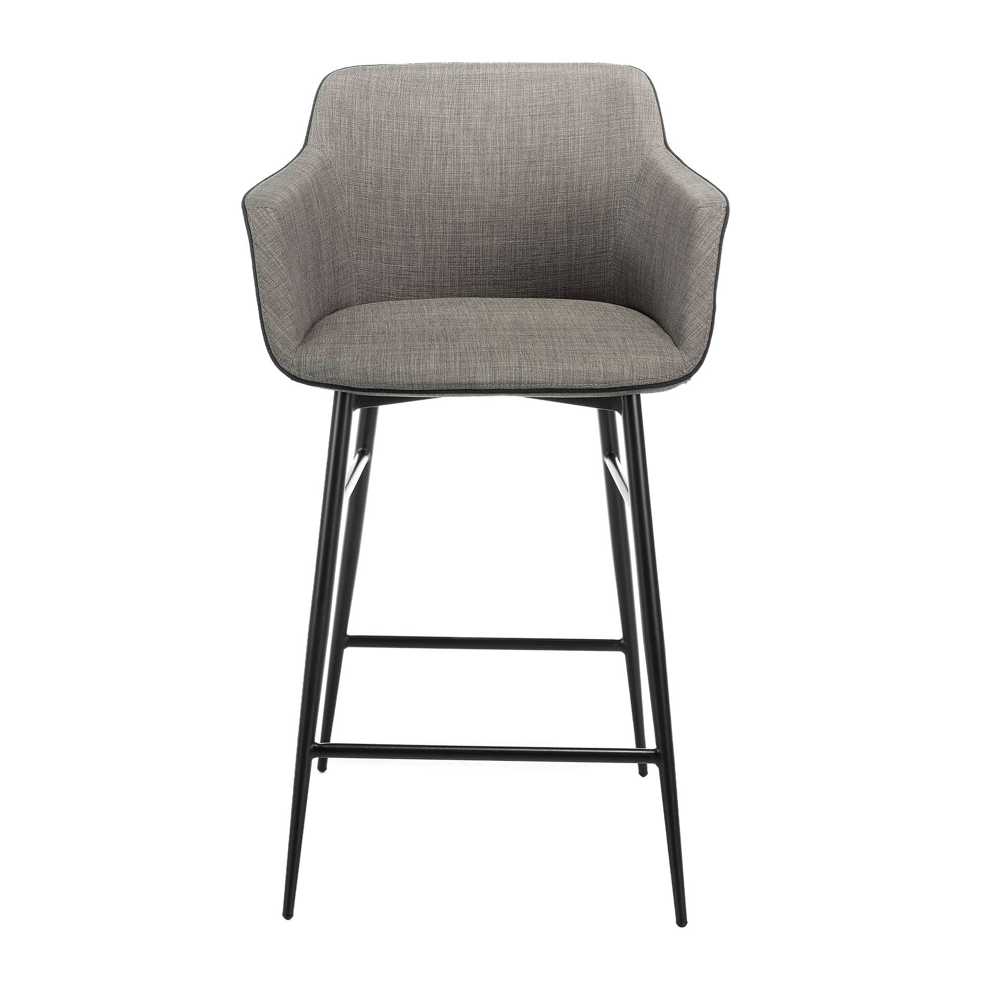 Grey fabric stool